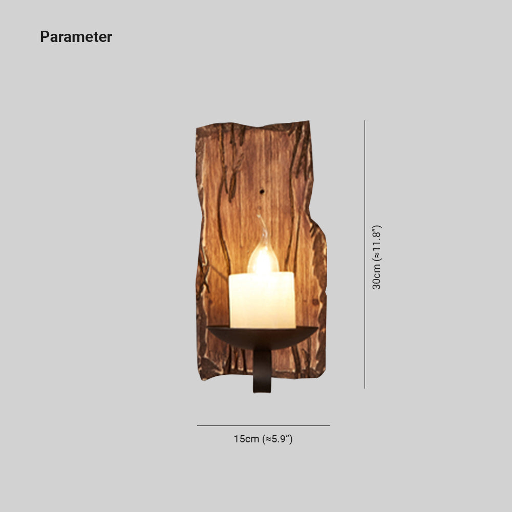 Epoch Wall Lamp Rectangular Vintage, Wood/Metal, Bedroom - Neutralighting