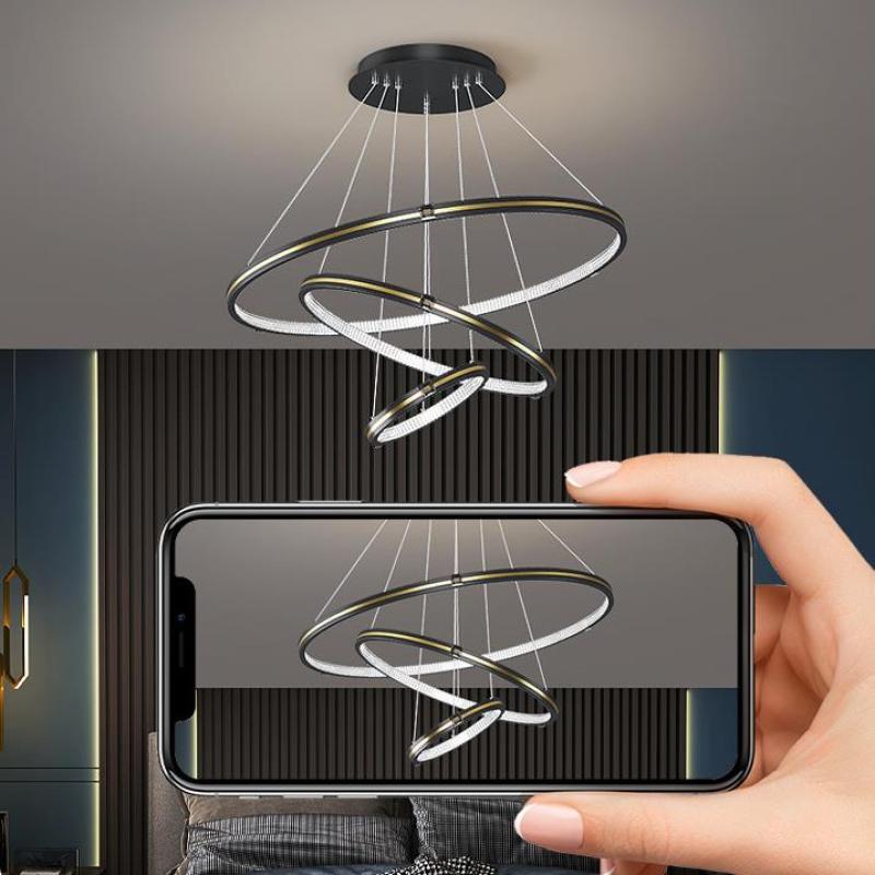 Arisha LED Rings Adjustable Pendant Light For Living Room &Dining Room - Neutralighting