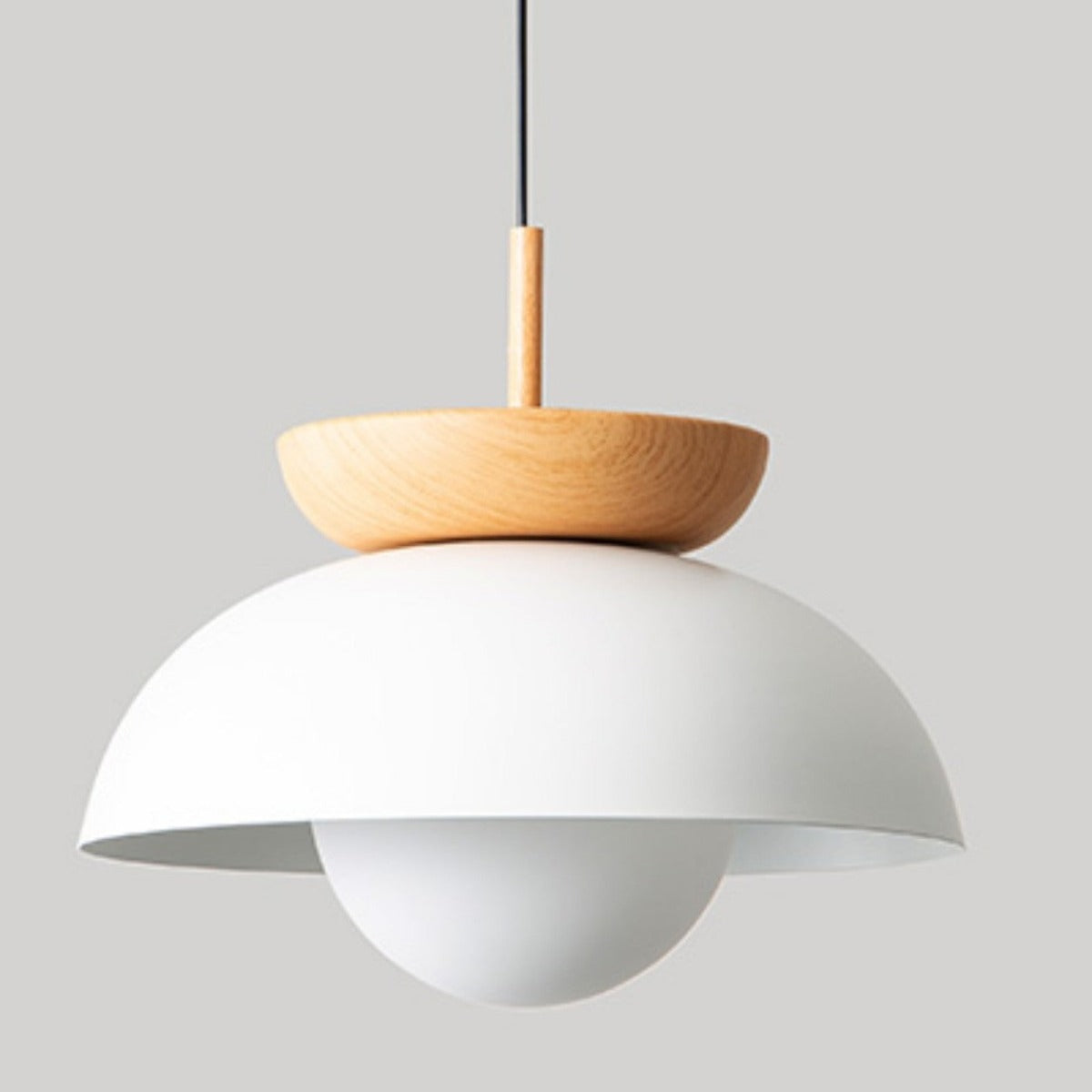 Muto Nordic Pendant Light/Flush Mount Ceiling Light Wood/Metal Black Kitchen Balcony - Neutralighting