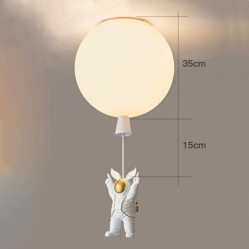Aria Astronaut Balloon Flush Mount Ceiling Light, L 20/25/30/35cm - Neutralighting
