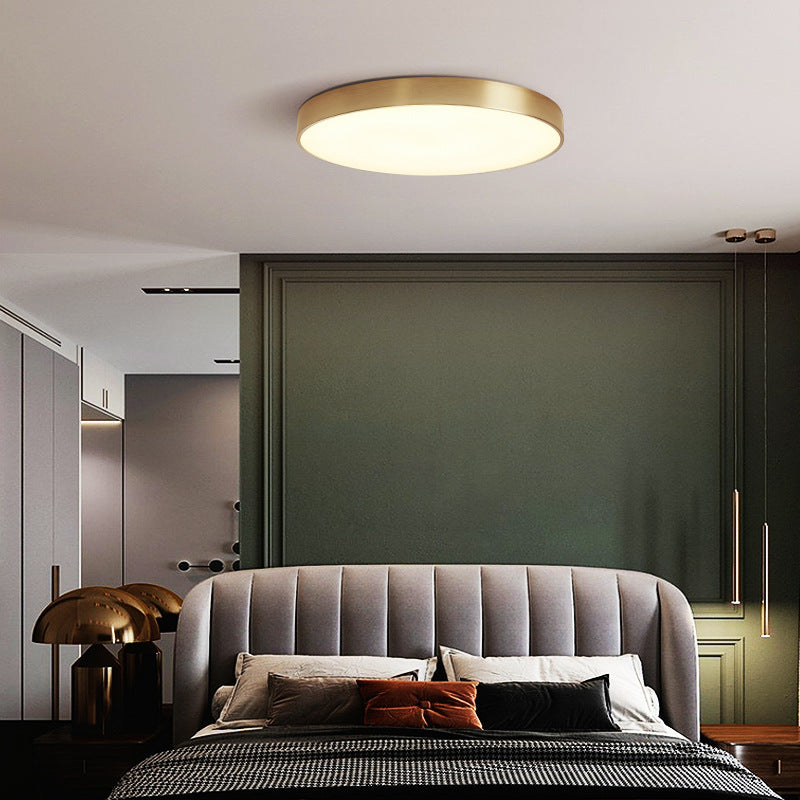 Arisha Nordic LED Gold Round Ceiling Light, Metal & Acrylic - Neutralighting