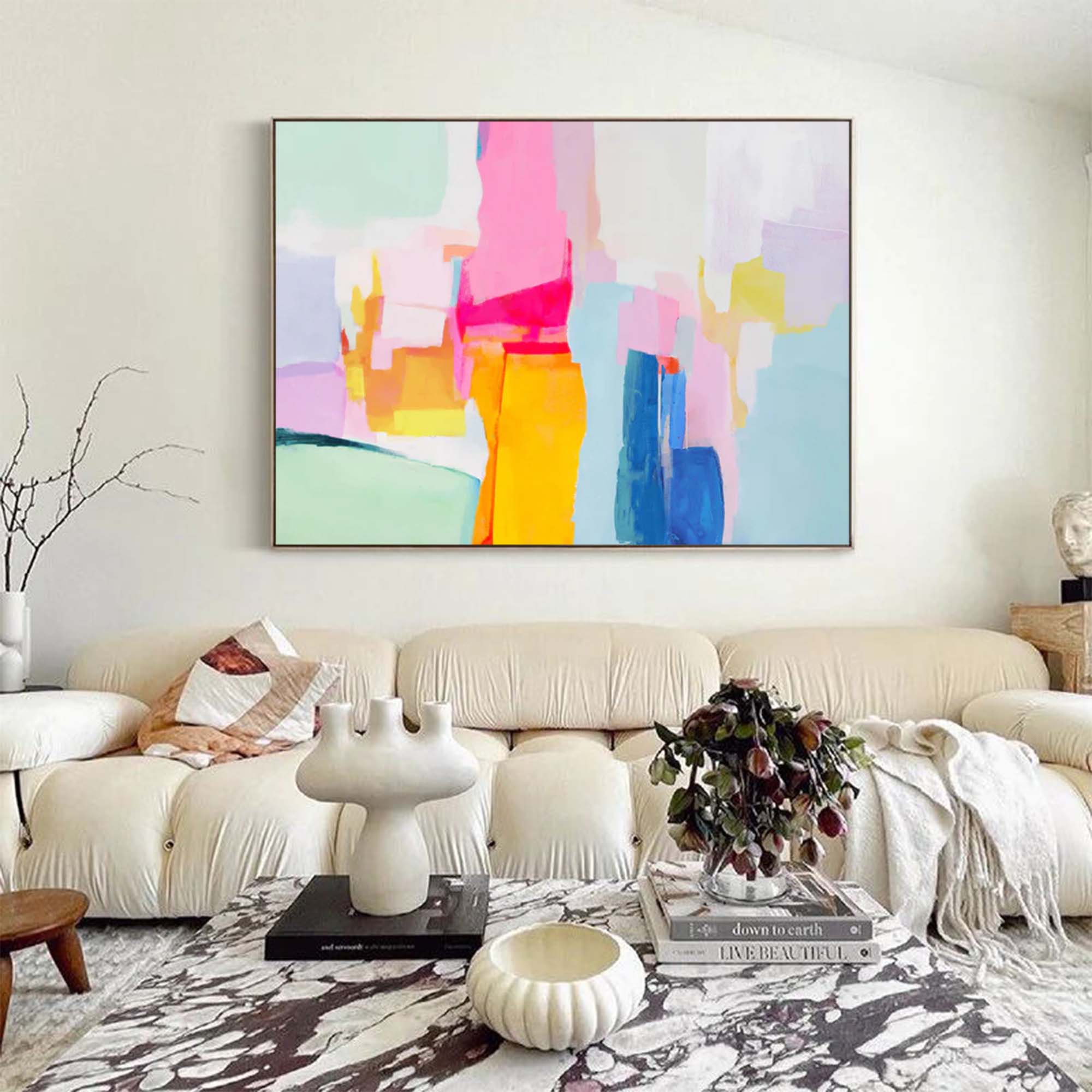 Abstract Canvas Art AB001 - Neutralighting
