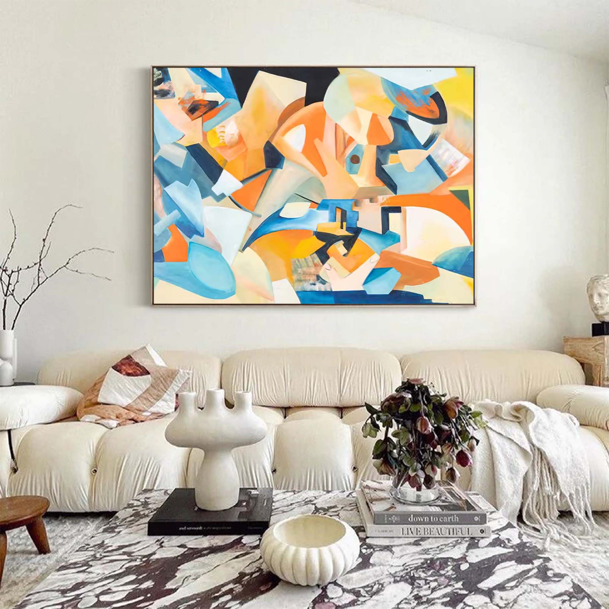 Abstract Canvas Art AB065 - Neutralighting