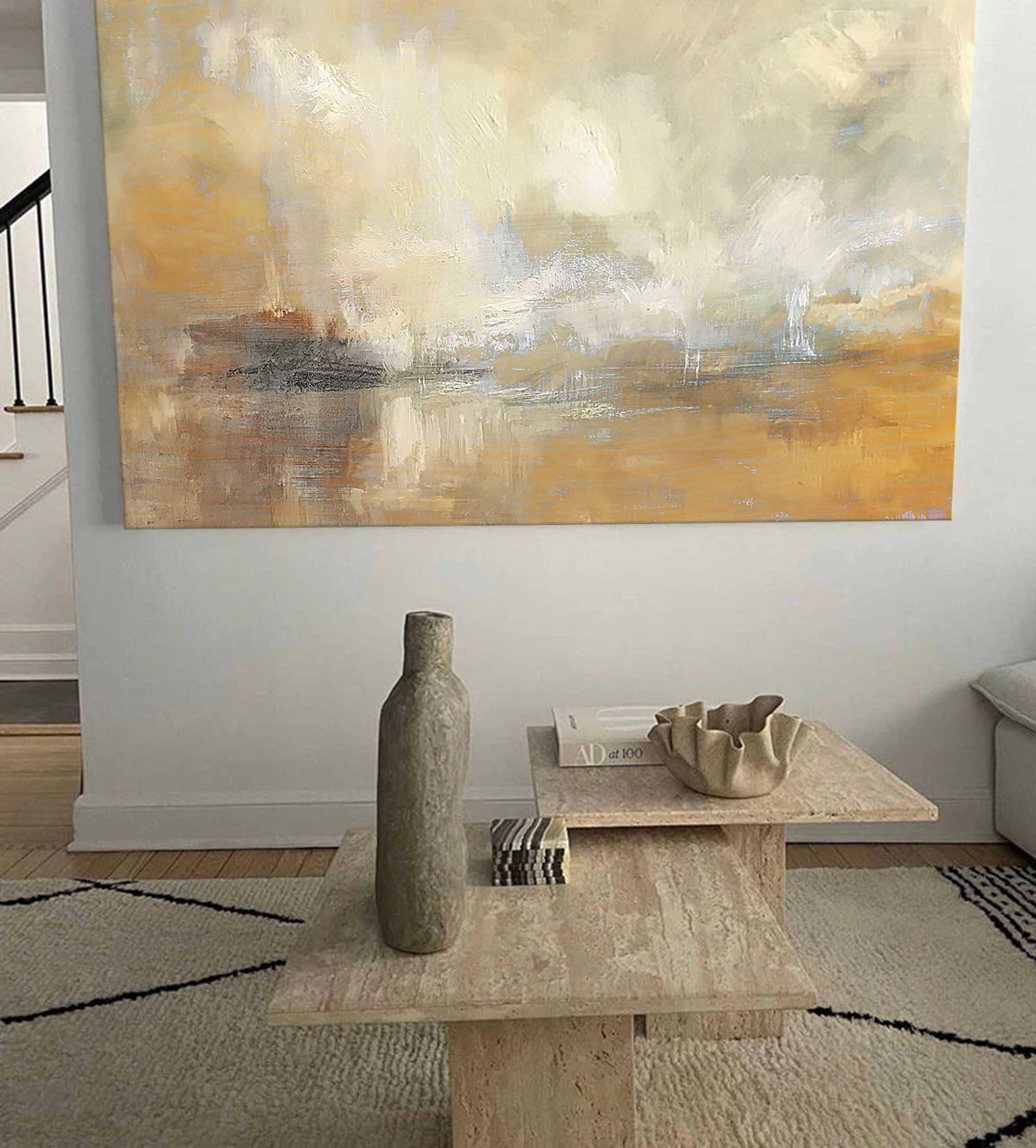 Wall Art Abstract Misty Cityscape