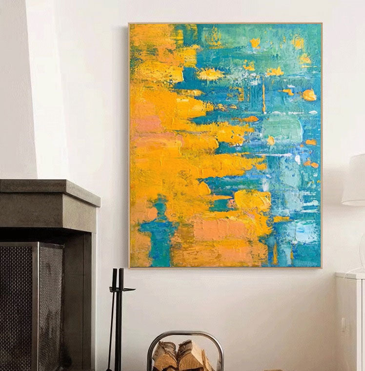 Wall Art Abstract Pop Impasto Modern Geometric