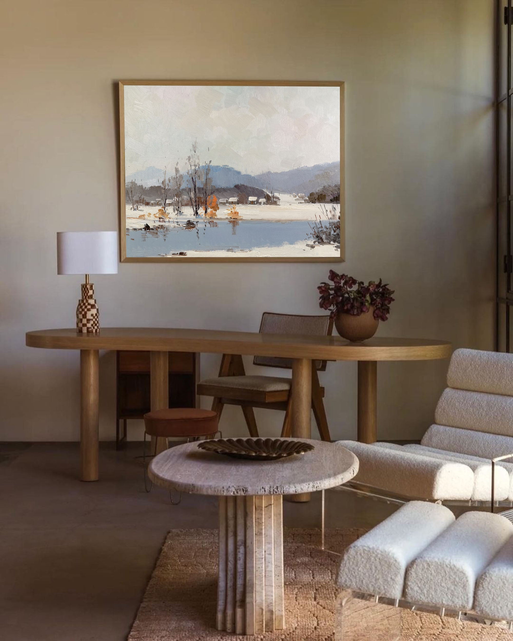 Soft Hues Scenery Hand‑Painted Serene Nature Wall Artwork