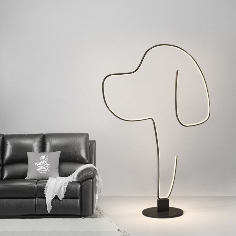 Edge Modern Cat/Dog Linear Metal Acrylic Floor Lamp - Neutralighting