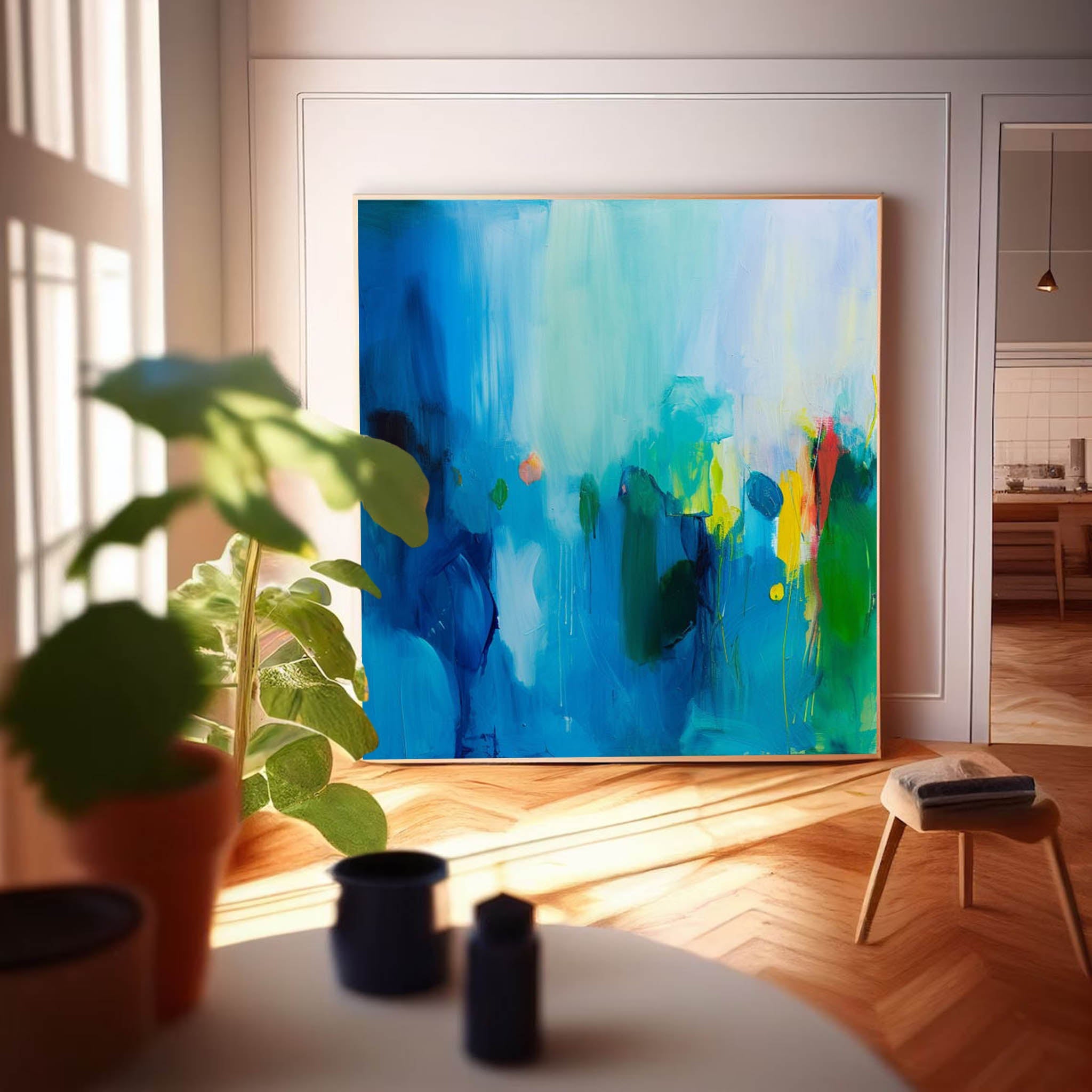 Wall Art Watercolor Wash Abstract Modern