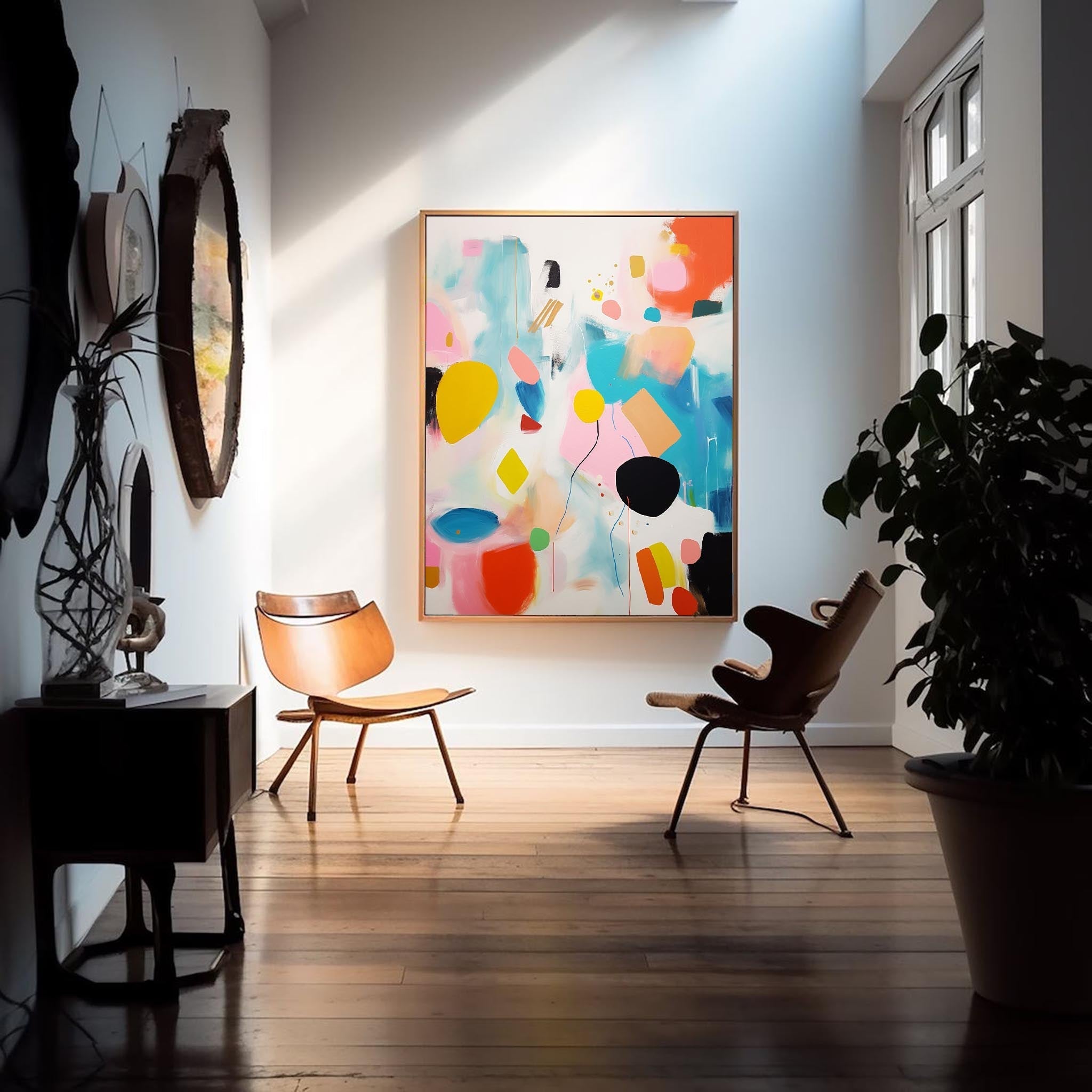 Abstract Canvas Art AB203 - Neutralighting