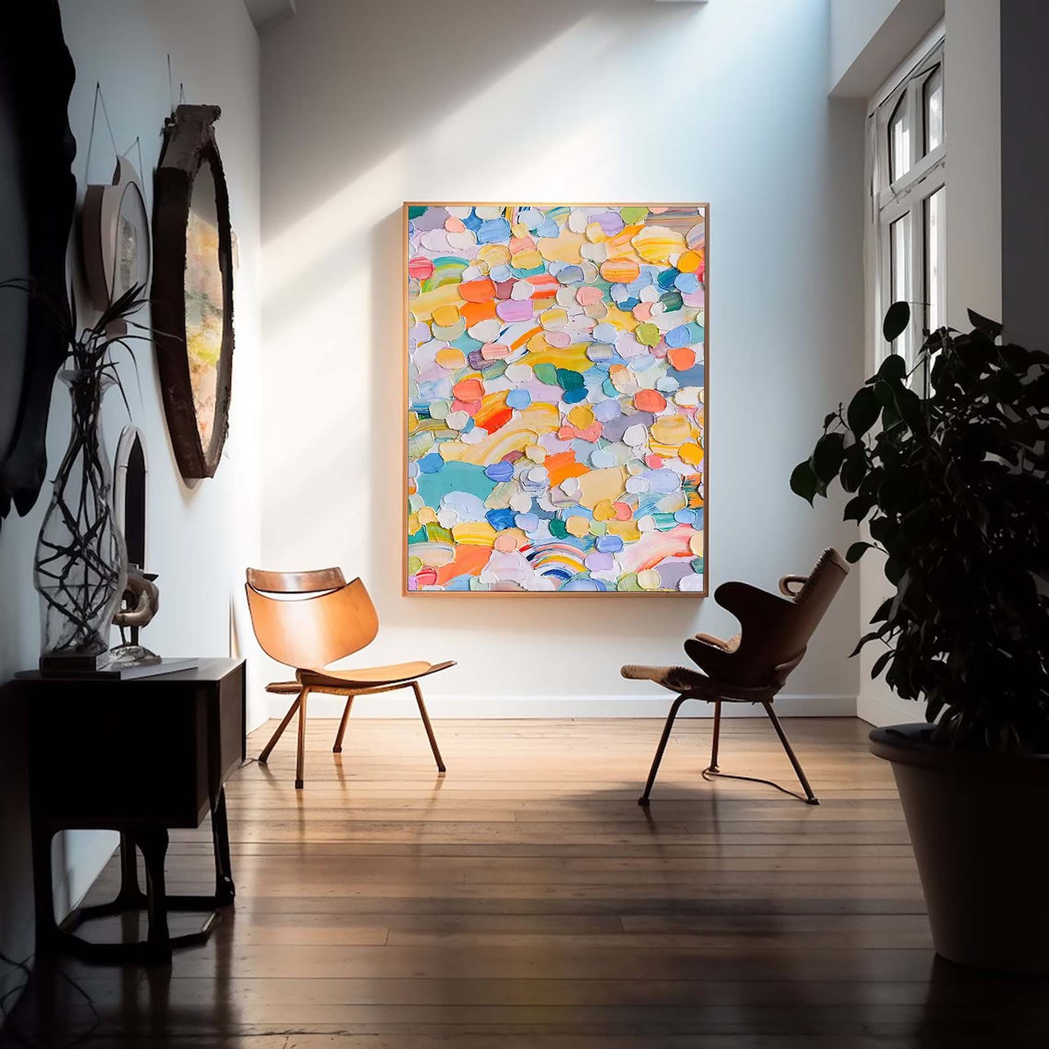 Wall Art Abstract Energetic Impasto Colorful