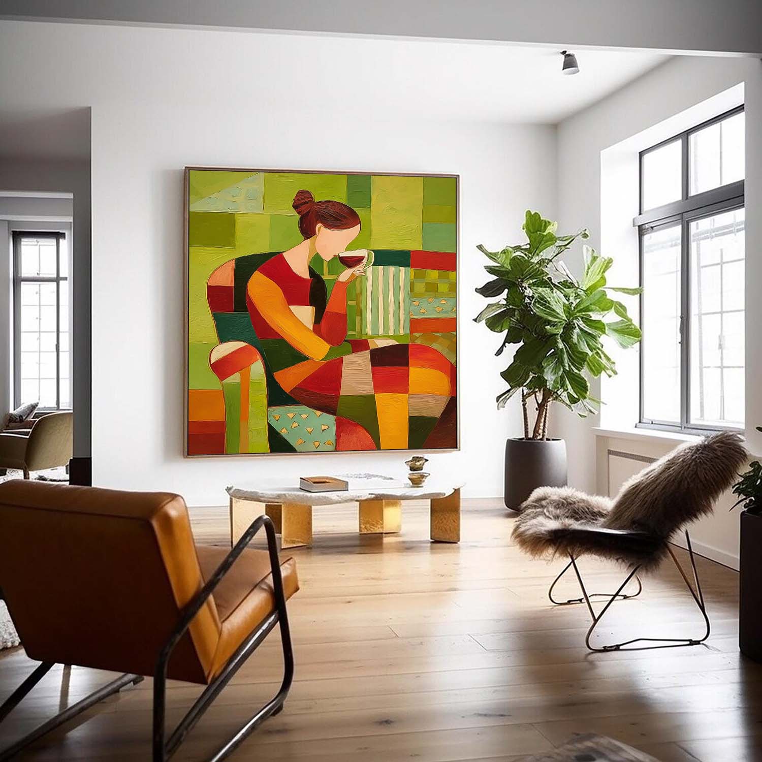 Wall Art People Modern Interior Lyrical Retro