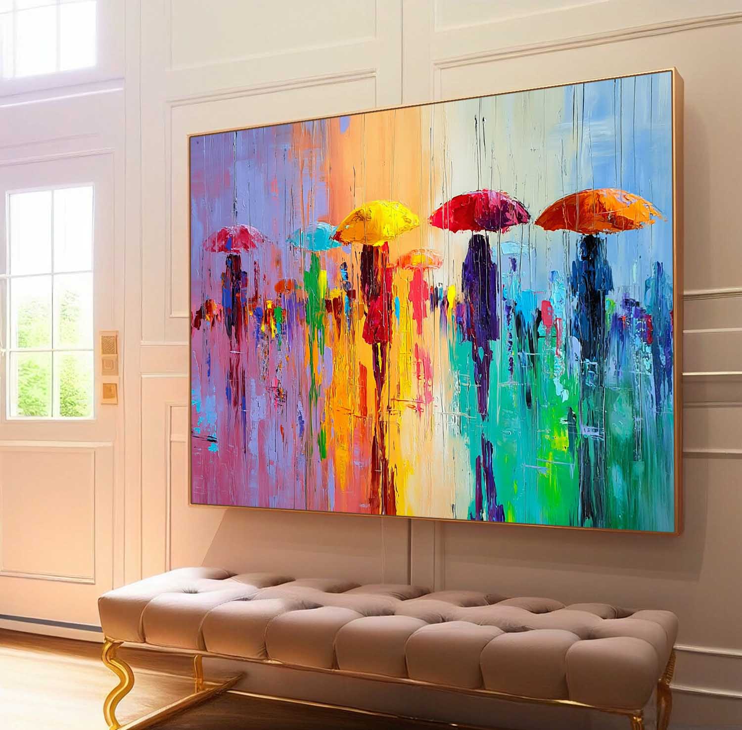 Wall Art People Subtle Watercolor Wash Maximalist