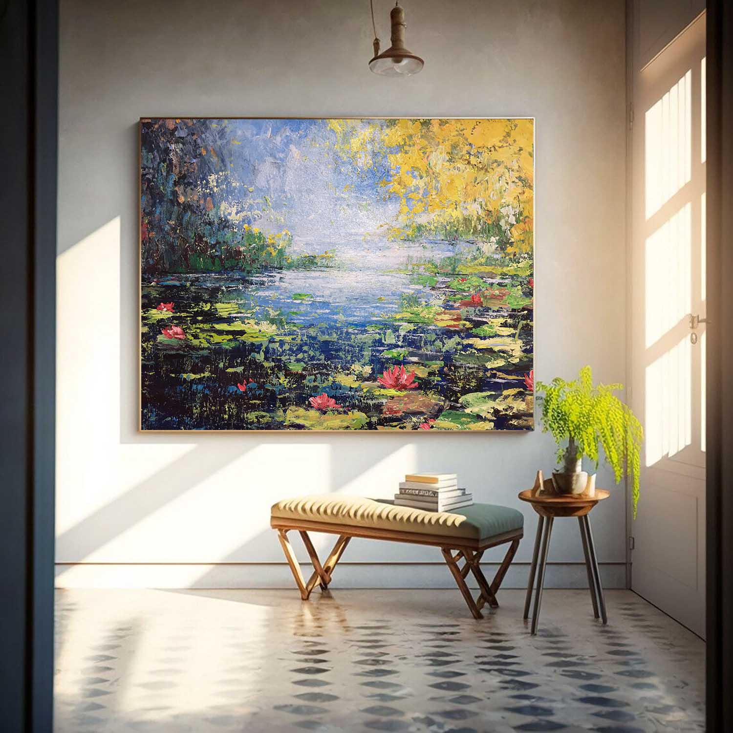 Wall Art Flower Serene Luminous Impressionist