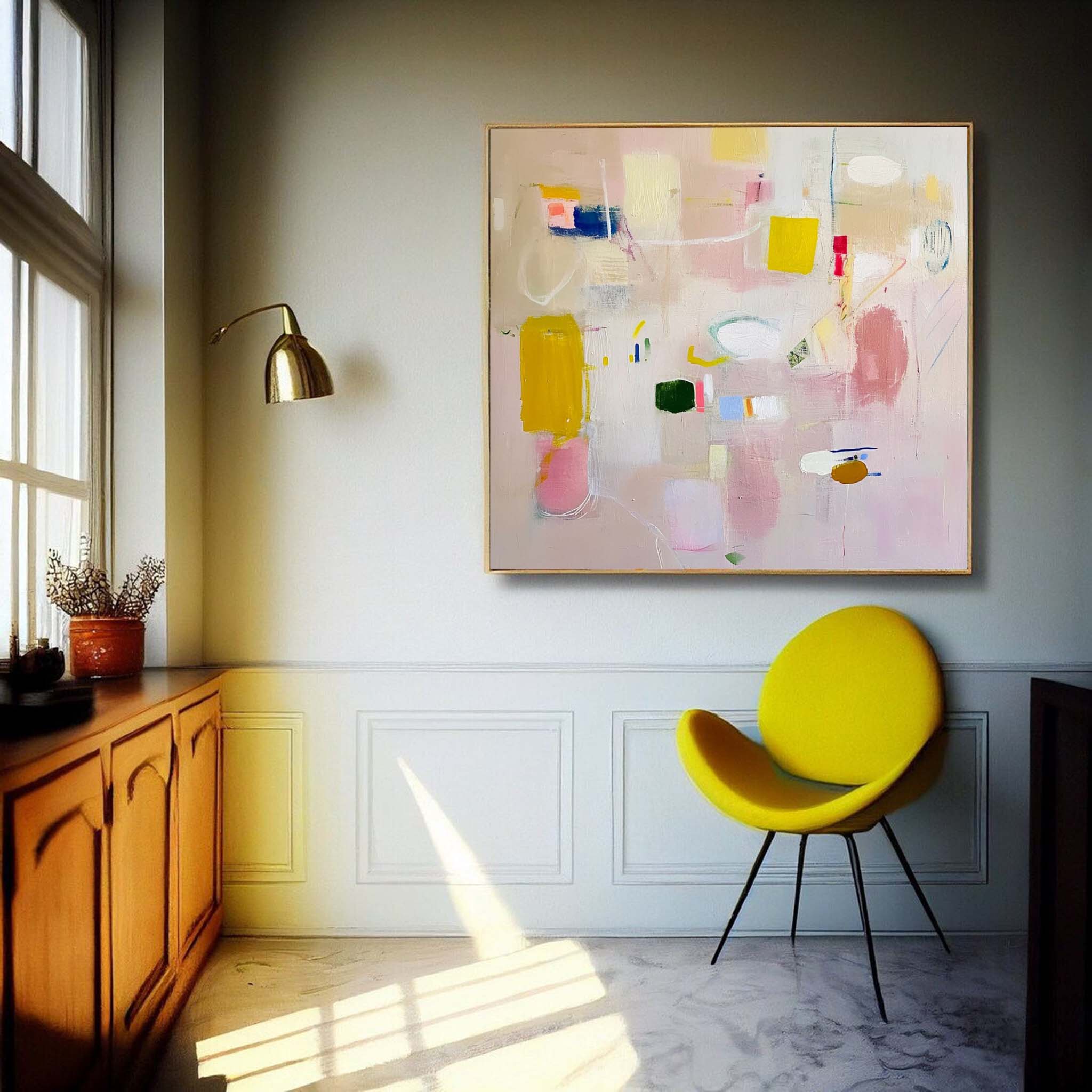 Wall Art Abstract Serene Calm Playful Modern