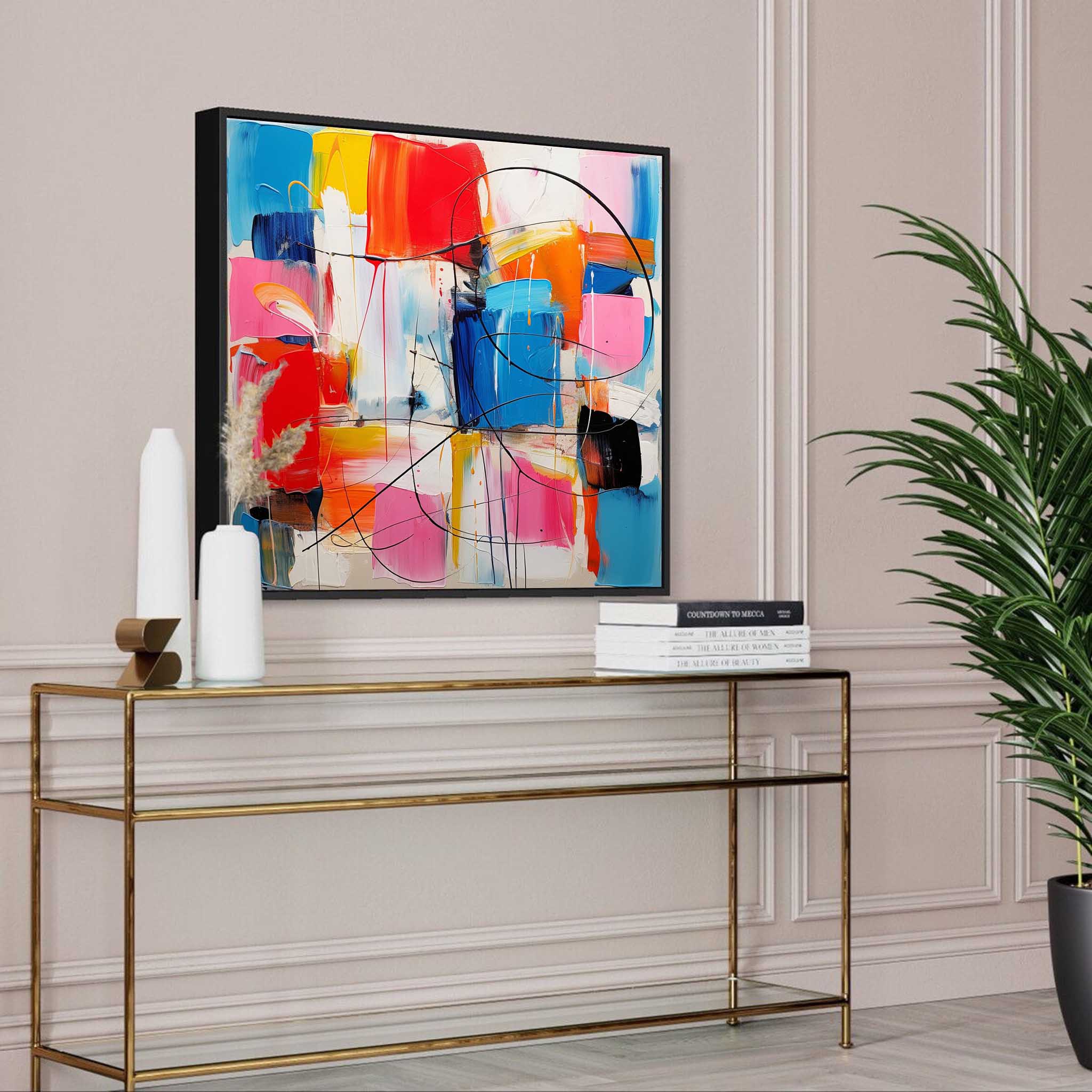 Abstract Canvas Art AB222 - Neutralighting