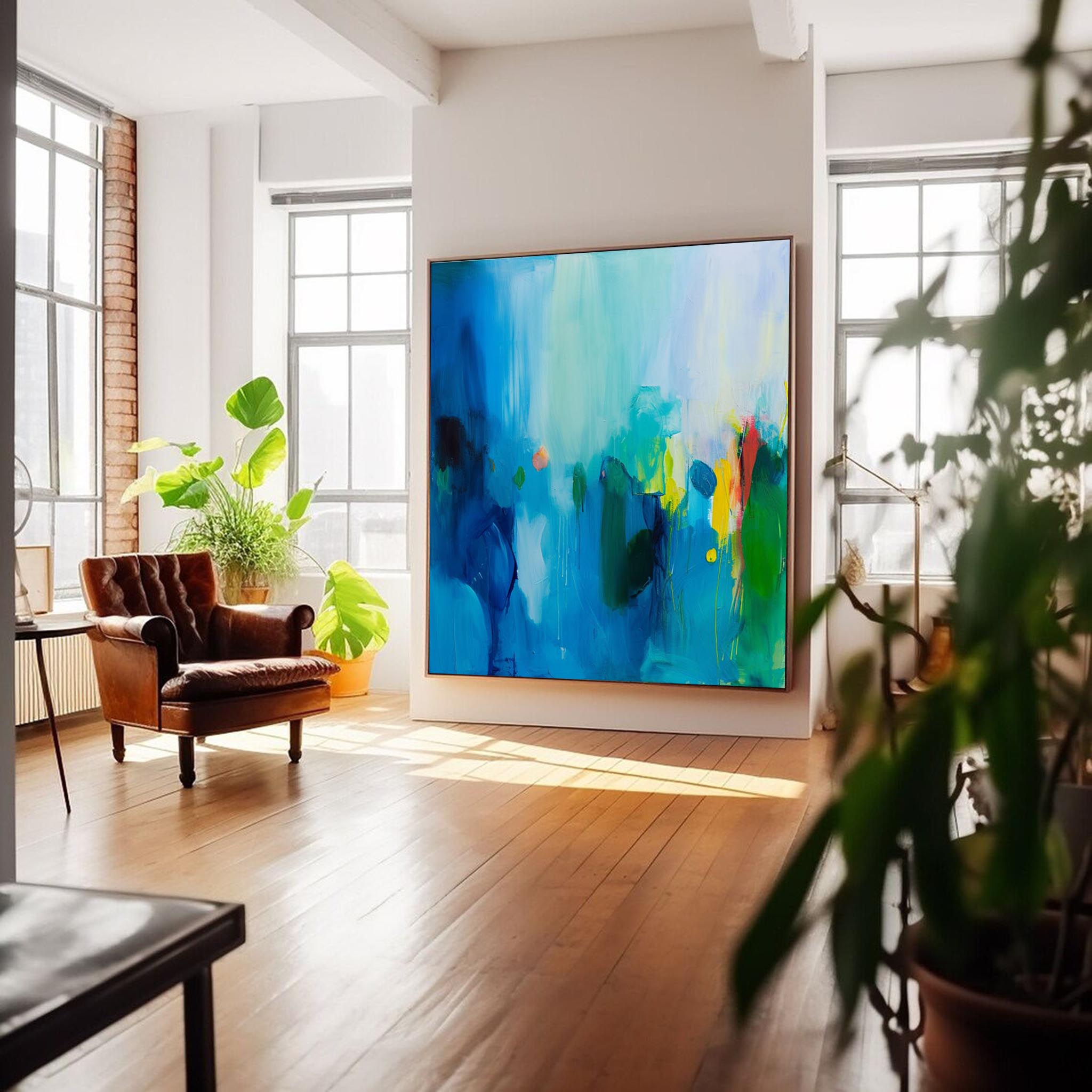 Wall Art Watercolor Wash Abstract Modern