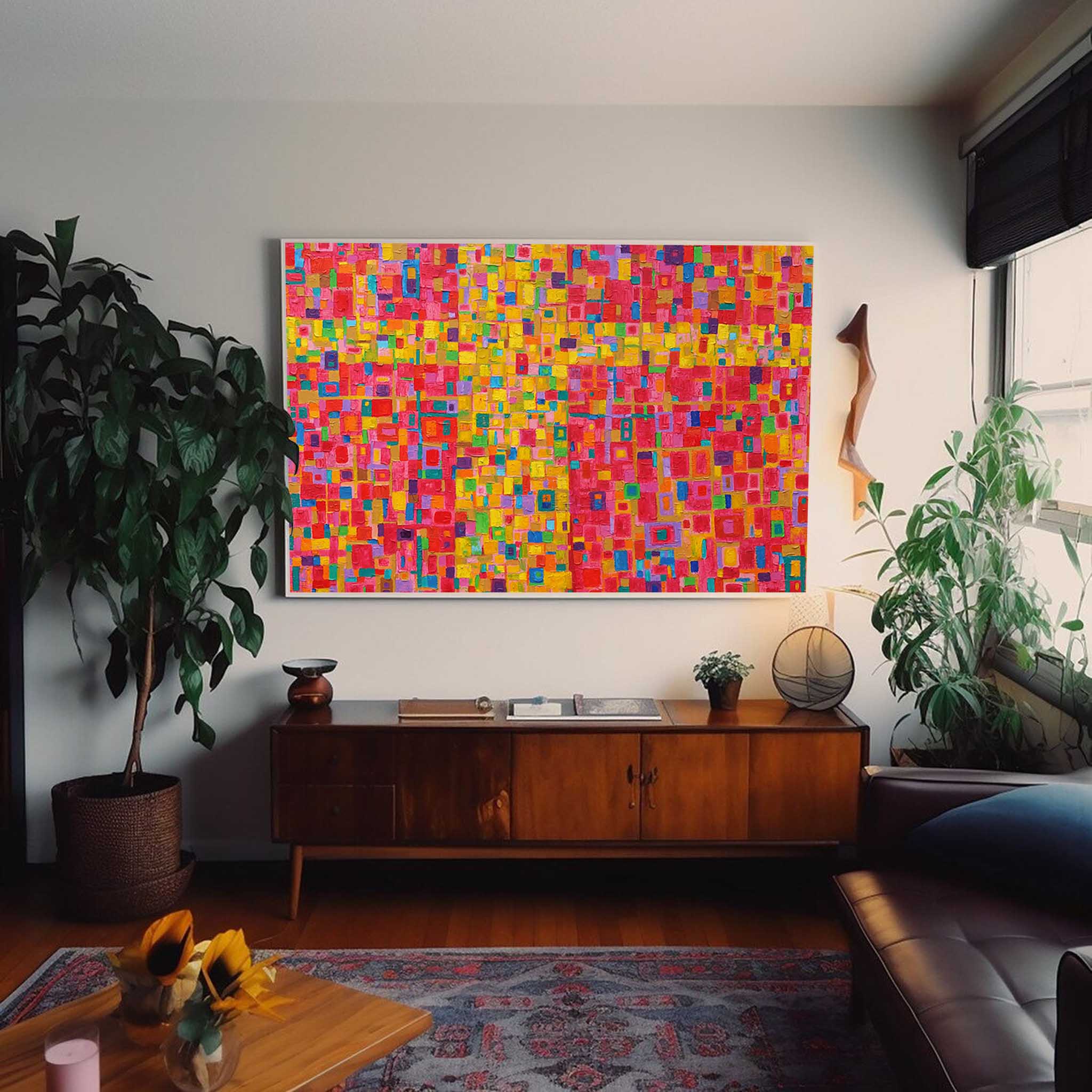 Wall Art Abstract Minimalist Bold Color