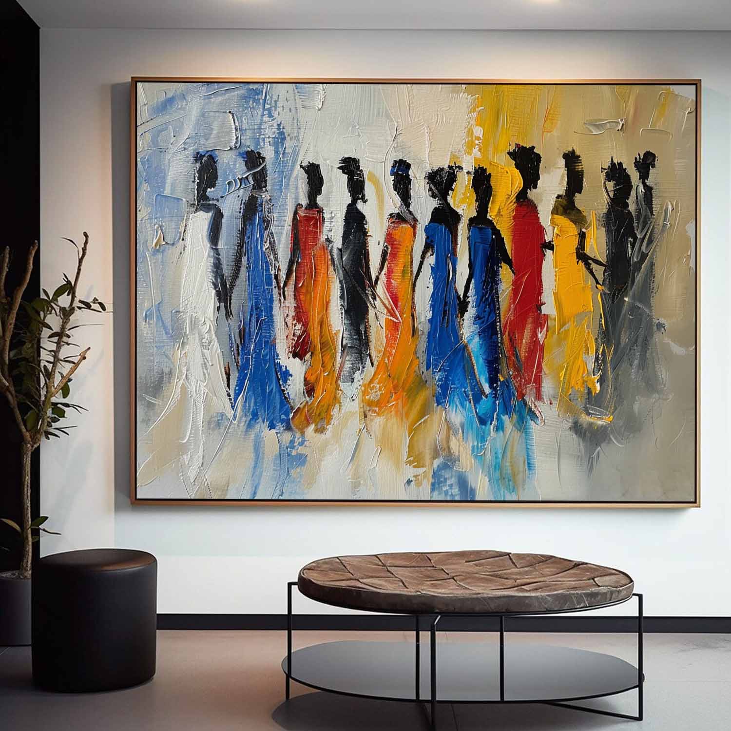 Wall Art Figurative Group Contemporary Painterly