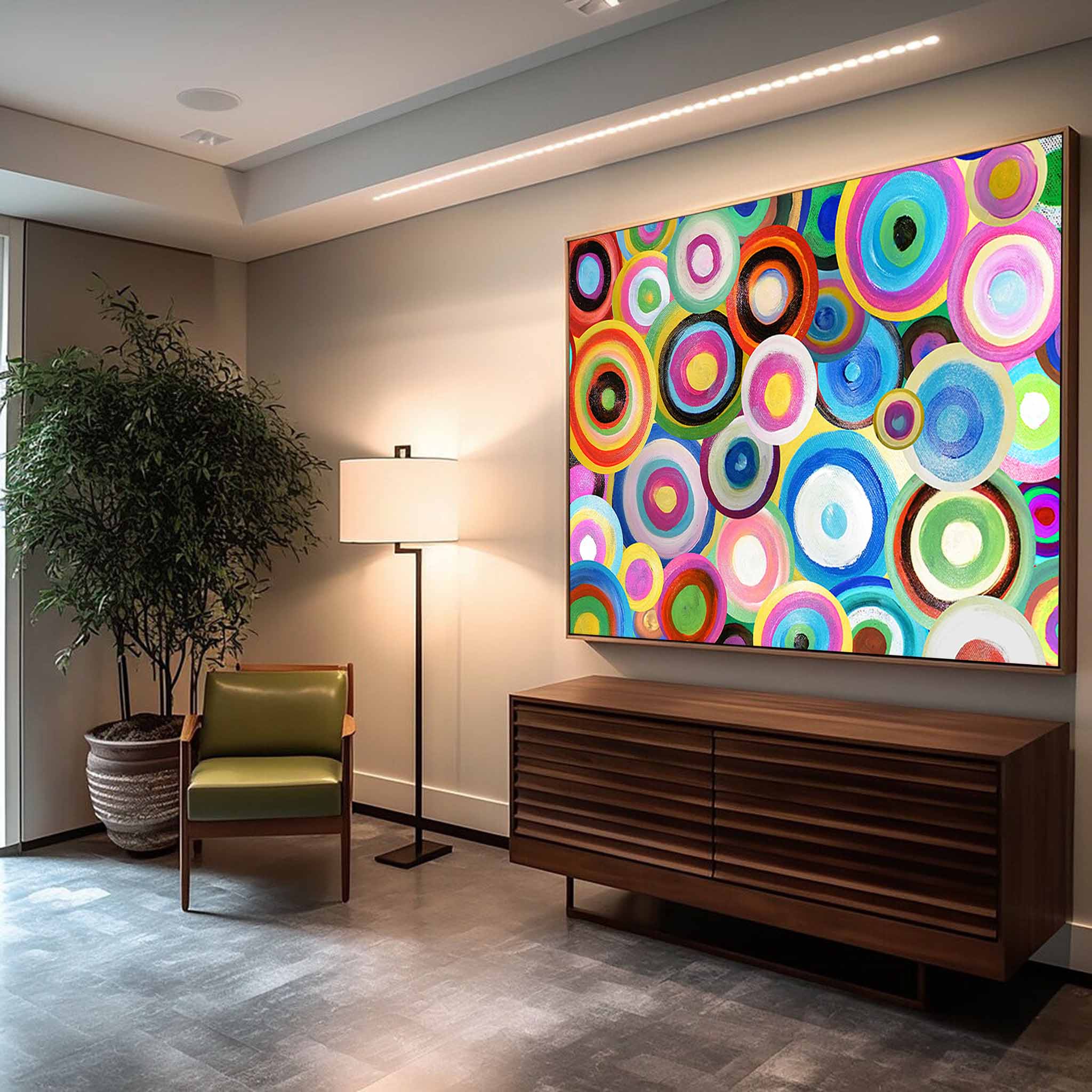 Wall Art Painterly Abstract Energetic Playful