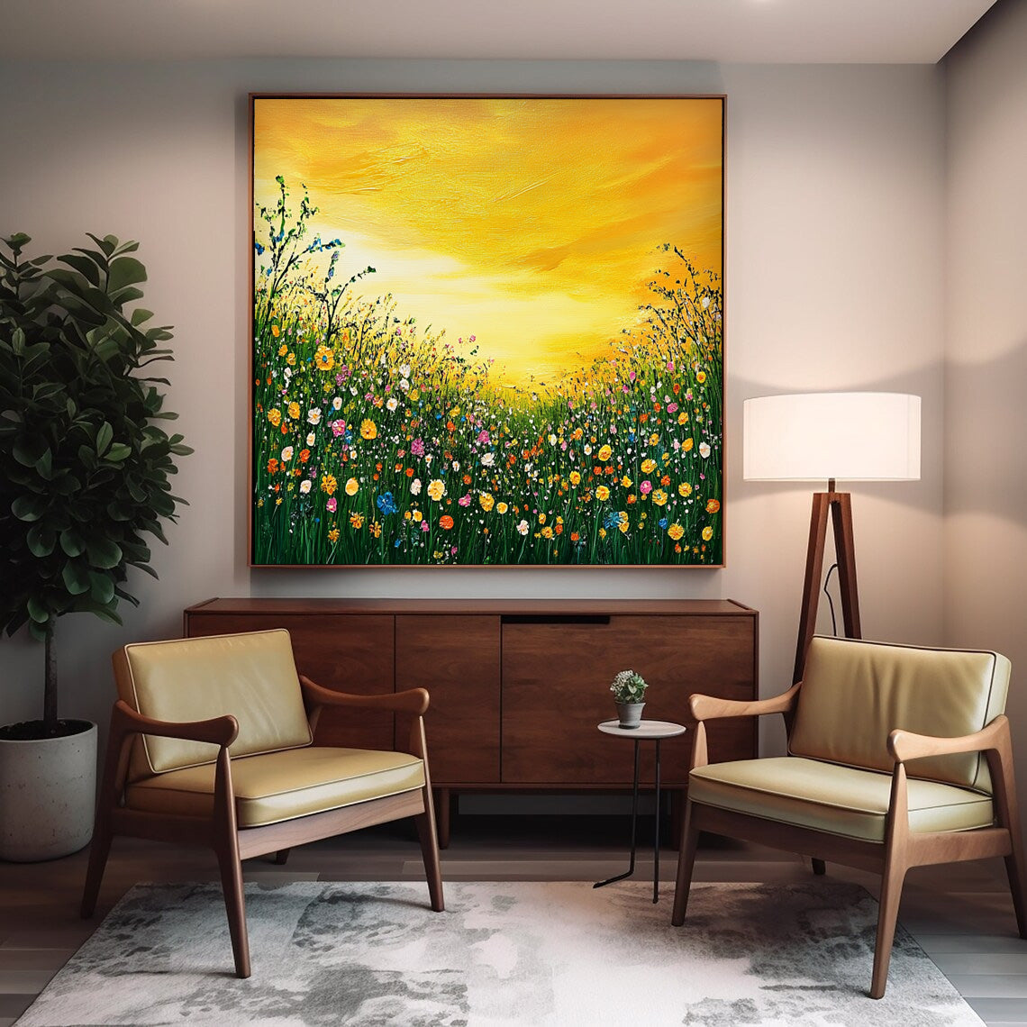 Wall Art Flower Wildflower Meadow Romantic