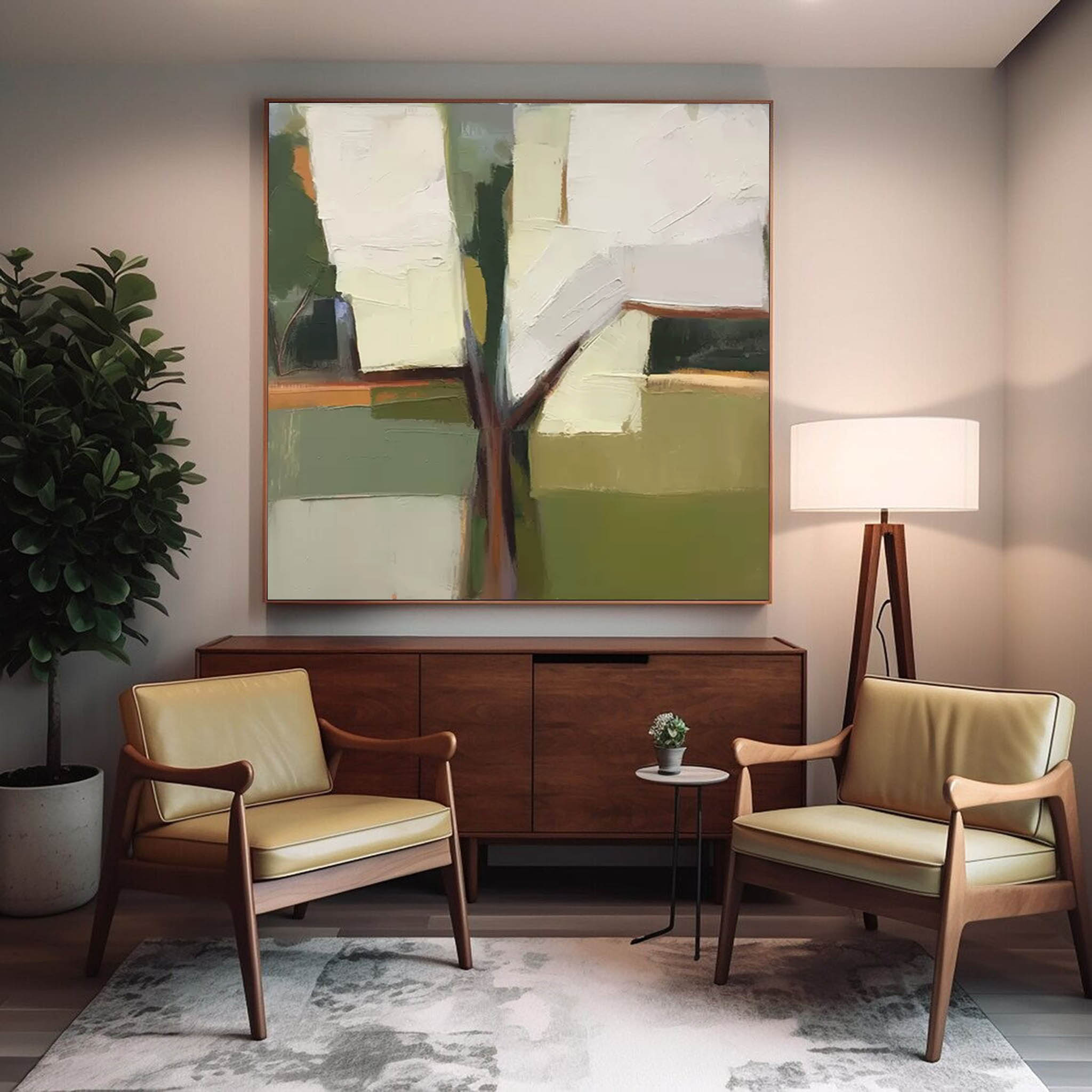 Abstract Canvas Art AB298 - Neutralighting