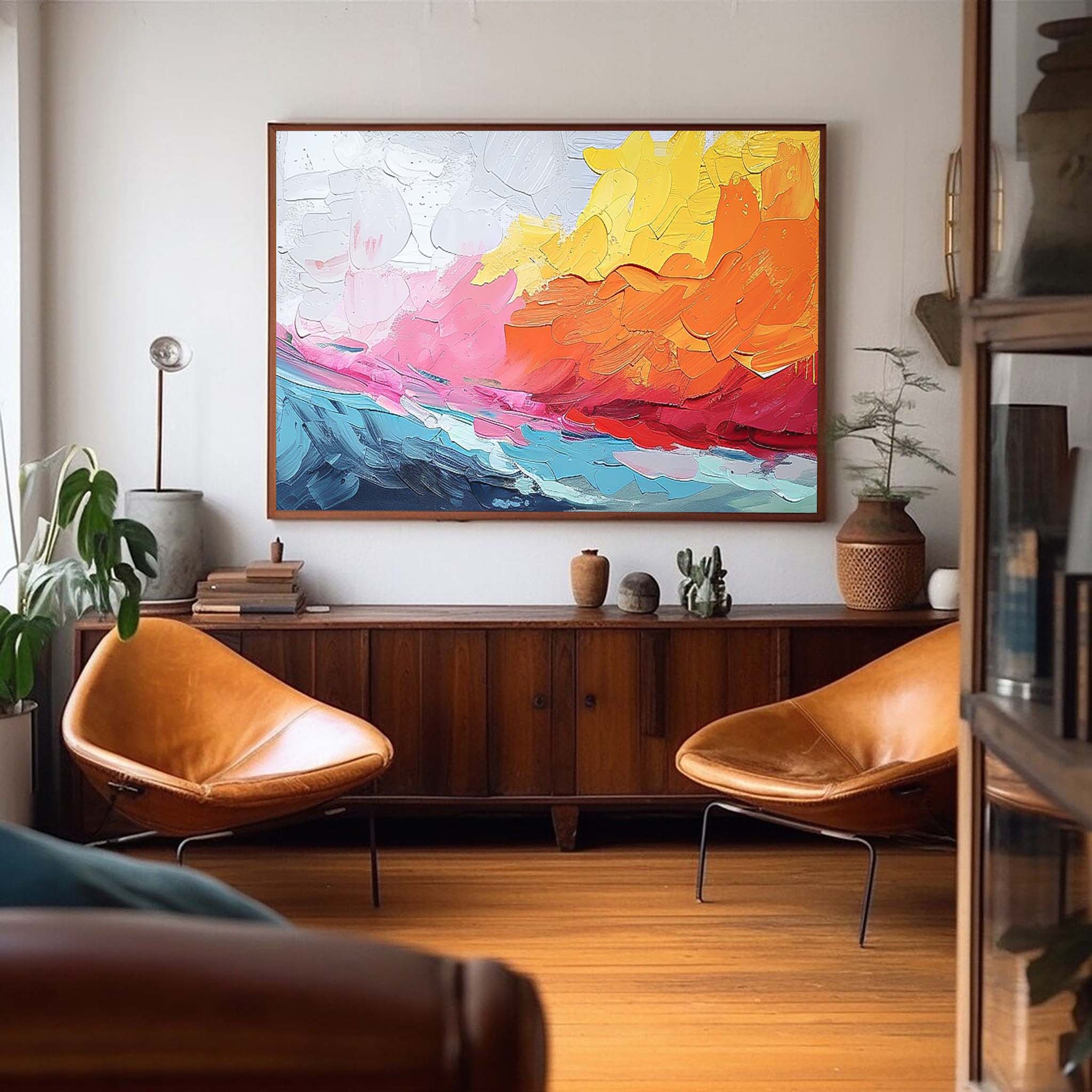 Wall Art Abstract Impasto Pop Painterly Raw