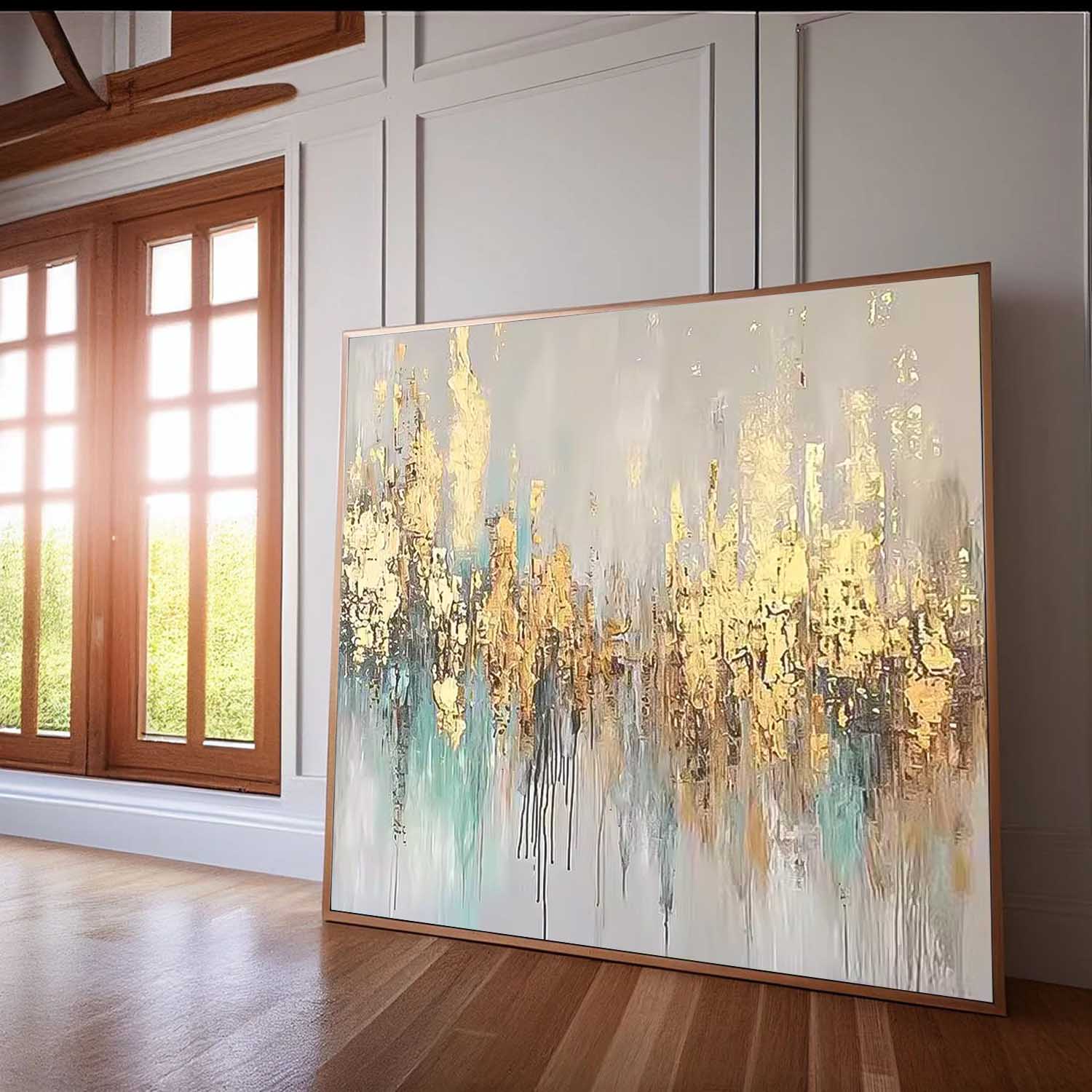 Abstract Impasto Serene Luxurious Modern