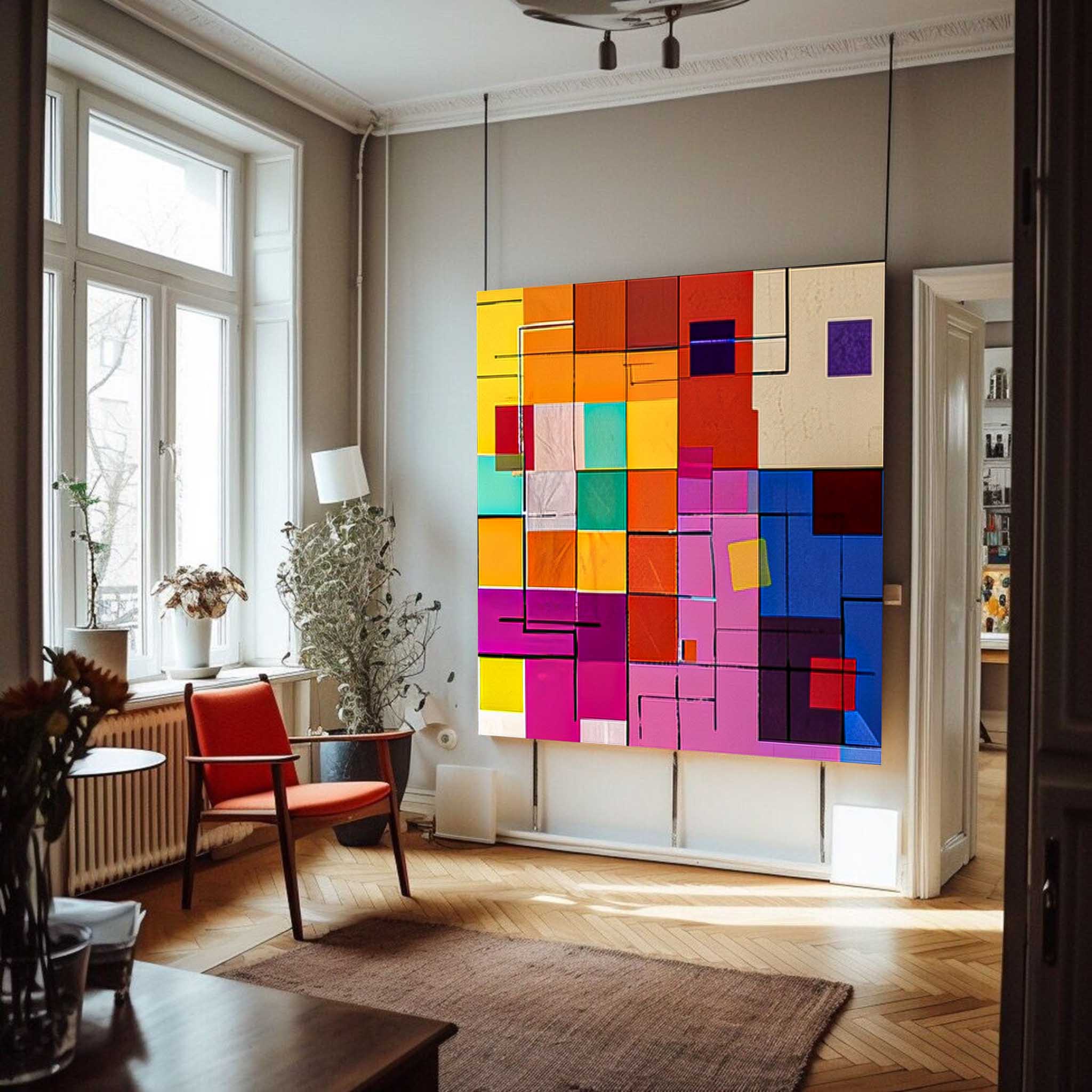 Wall Art Edgy Abstract Color Pop Energetic