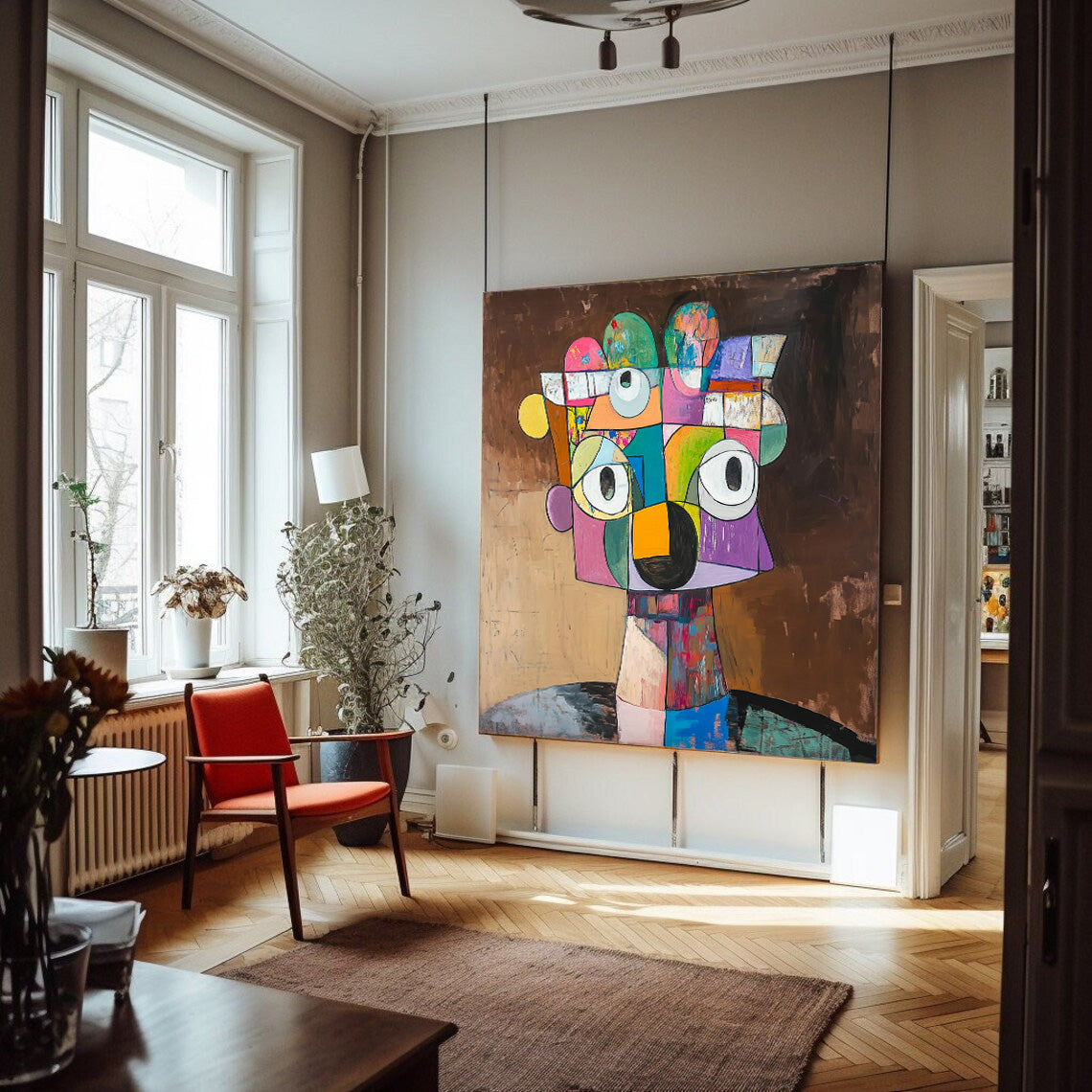 Wall Art People Cubism Collage Geometric