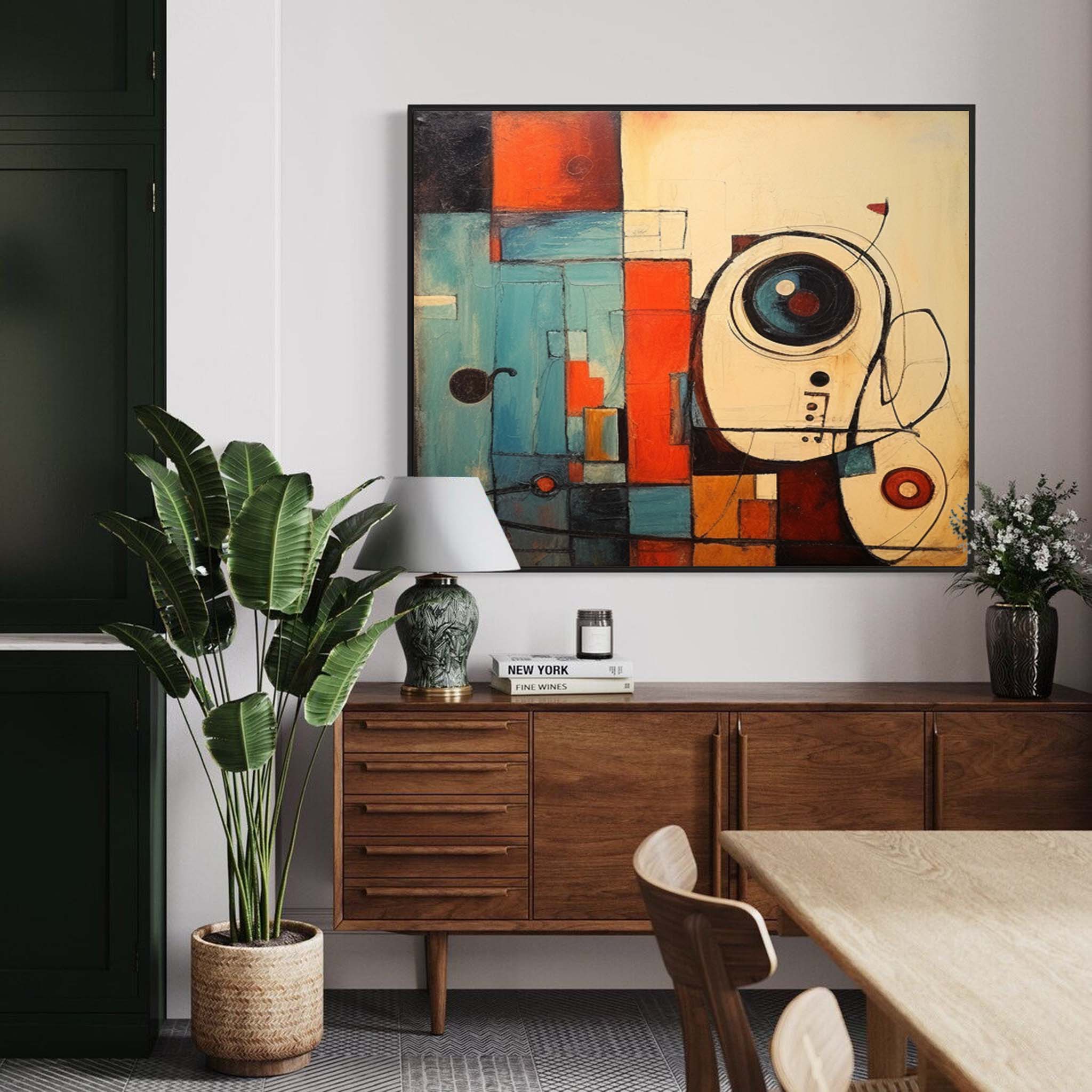 Wall Art Geometric Abstract Retro Futurism