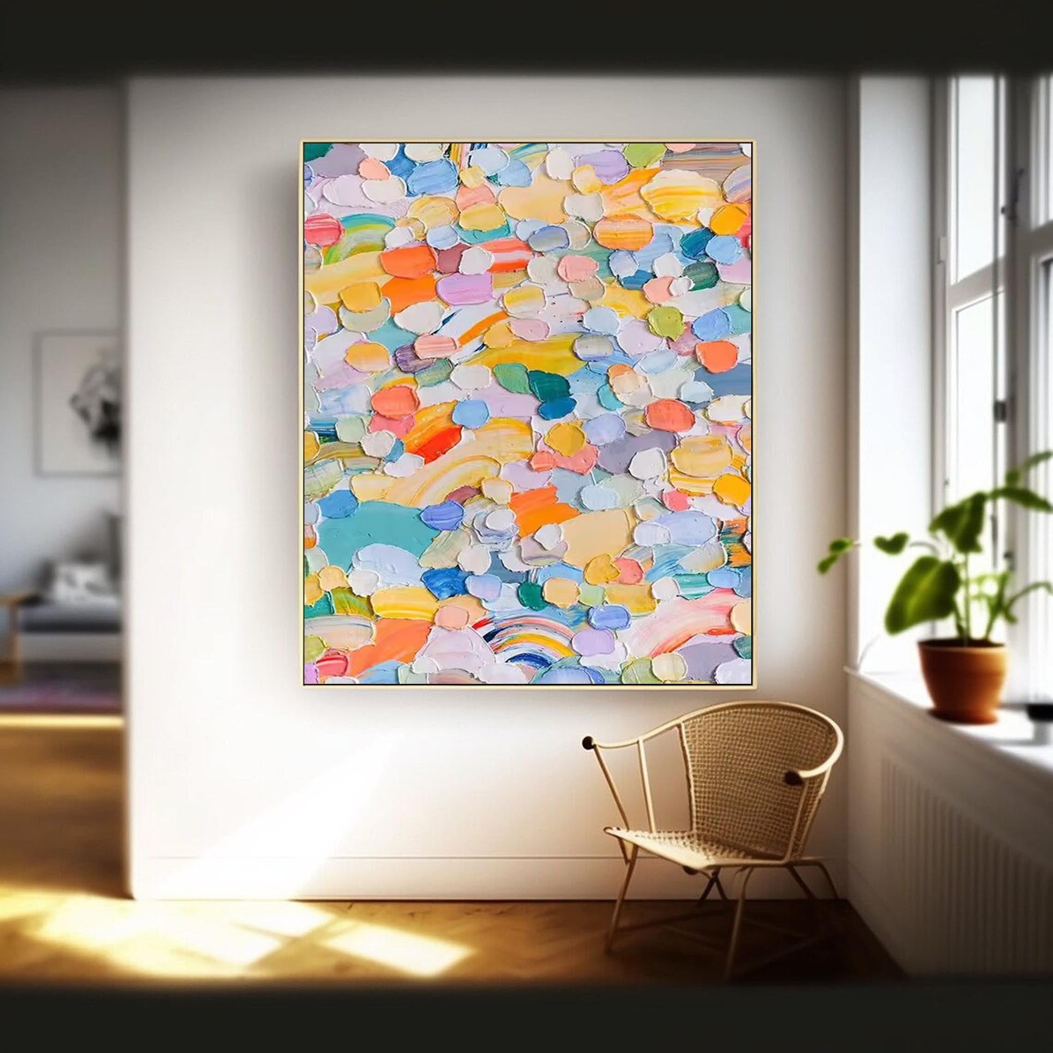 Wall Art Abstract Energetic Impasto Colorful