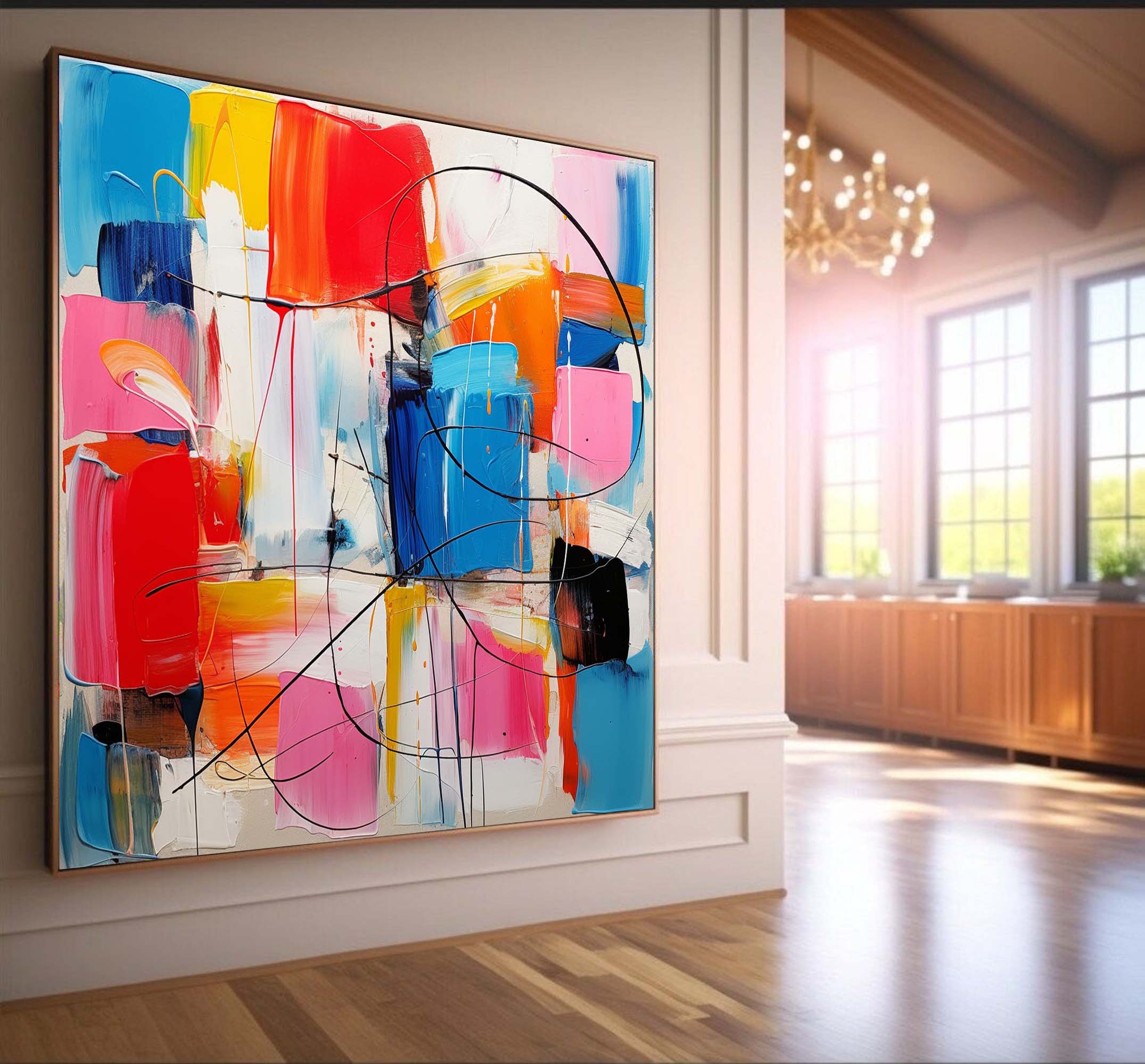 Abstract Canvas Art AB222 - Neutralighting