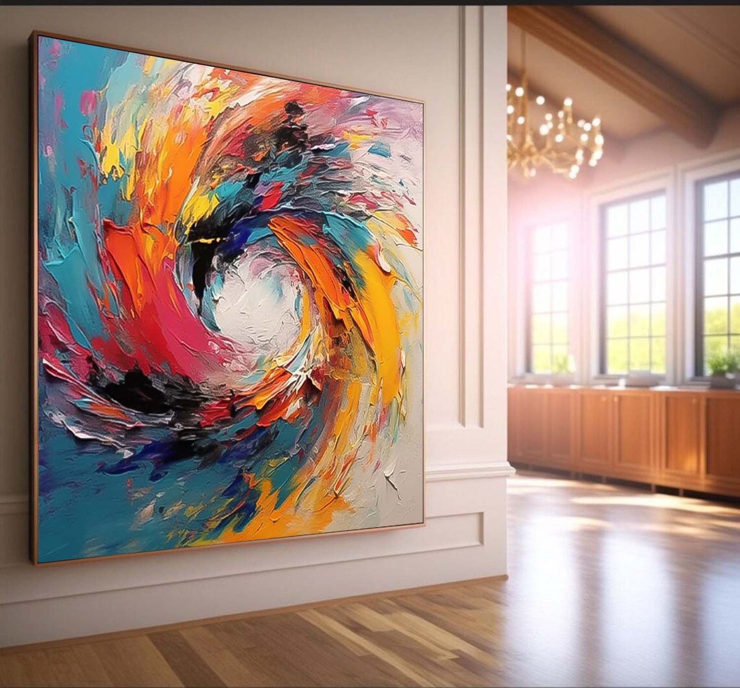Wall Art Modern Abstract Impasto Cheerful