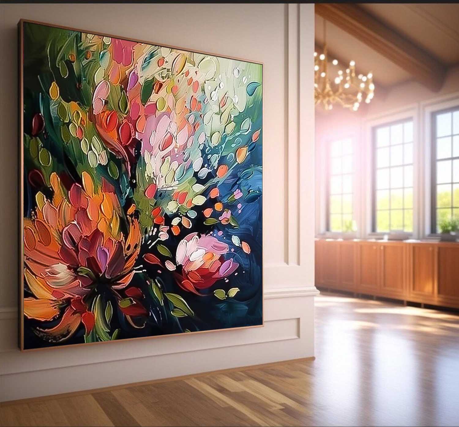 Wall Art Multicolor Flower Bouquet