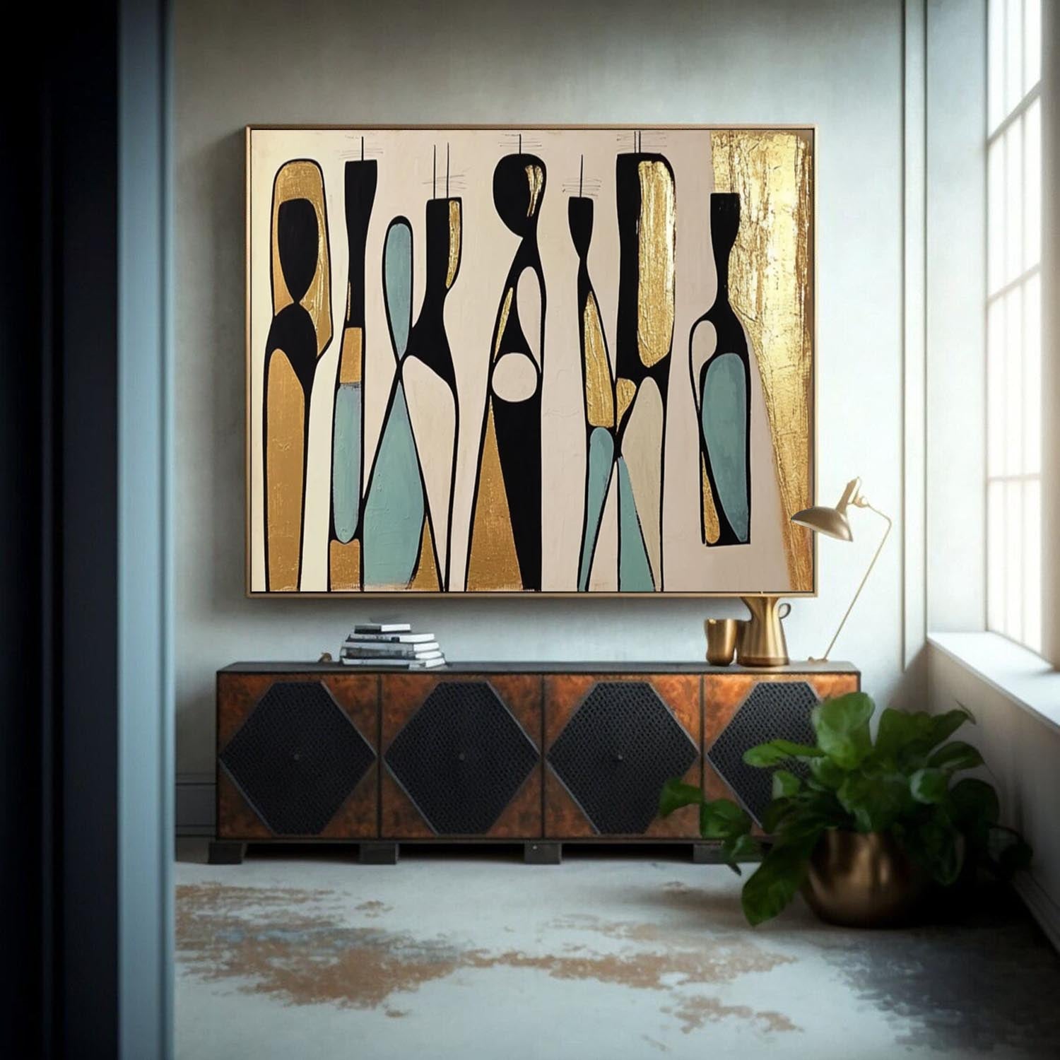 Wall Art People Lyrical Abstract Retro