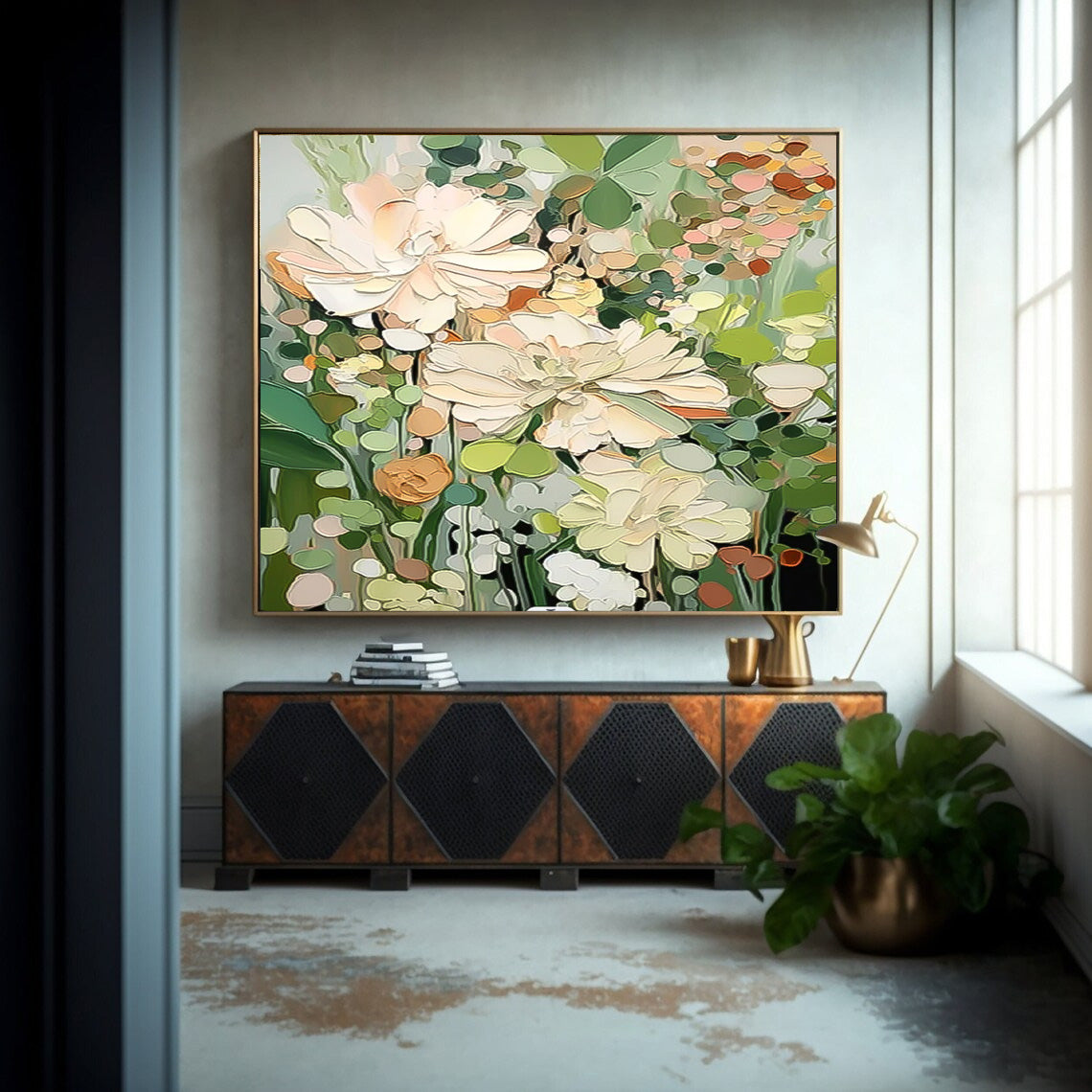Wall Art Bouquet Design Minimalist Fresh