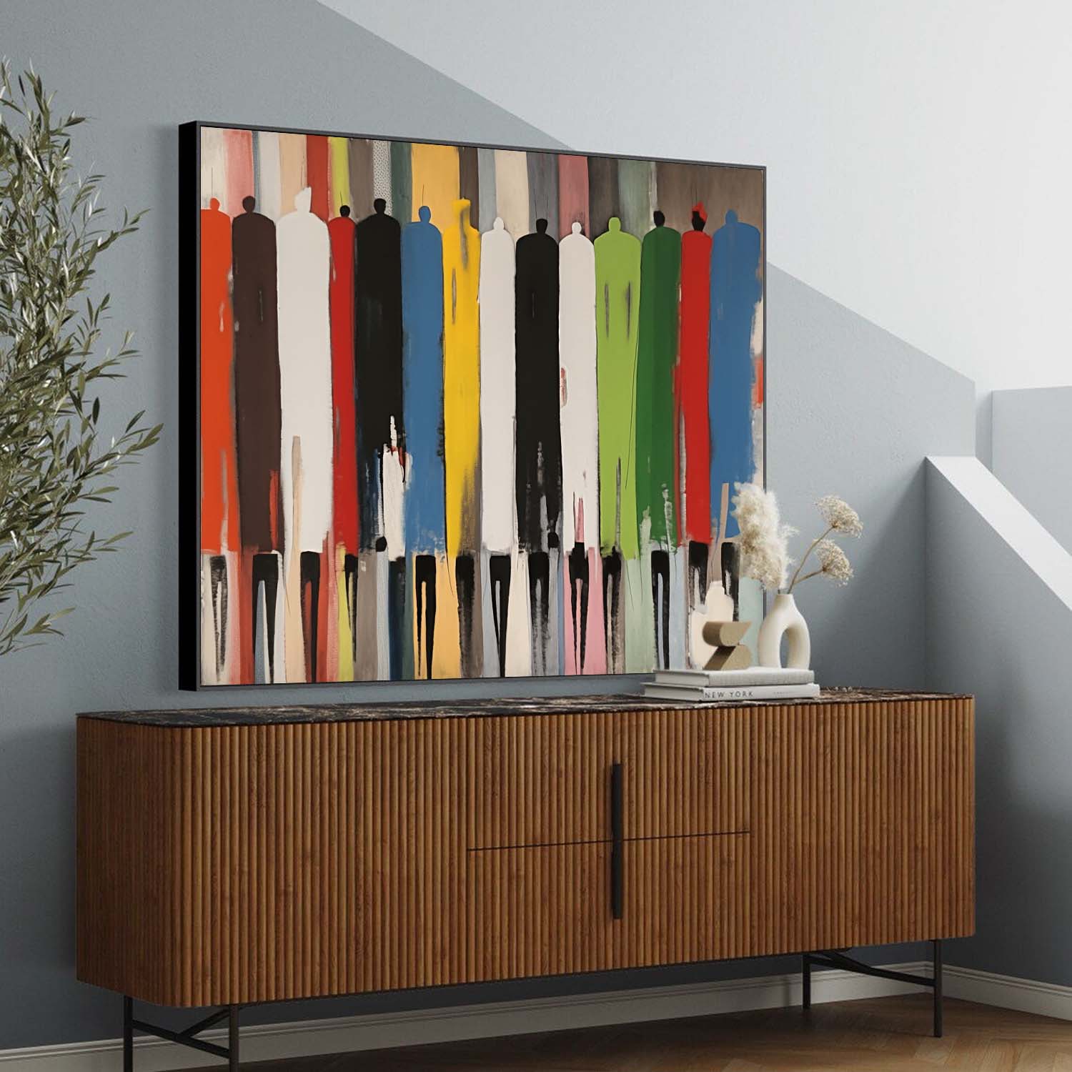 Wall Art Vertical People Contemporary Elegant