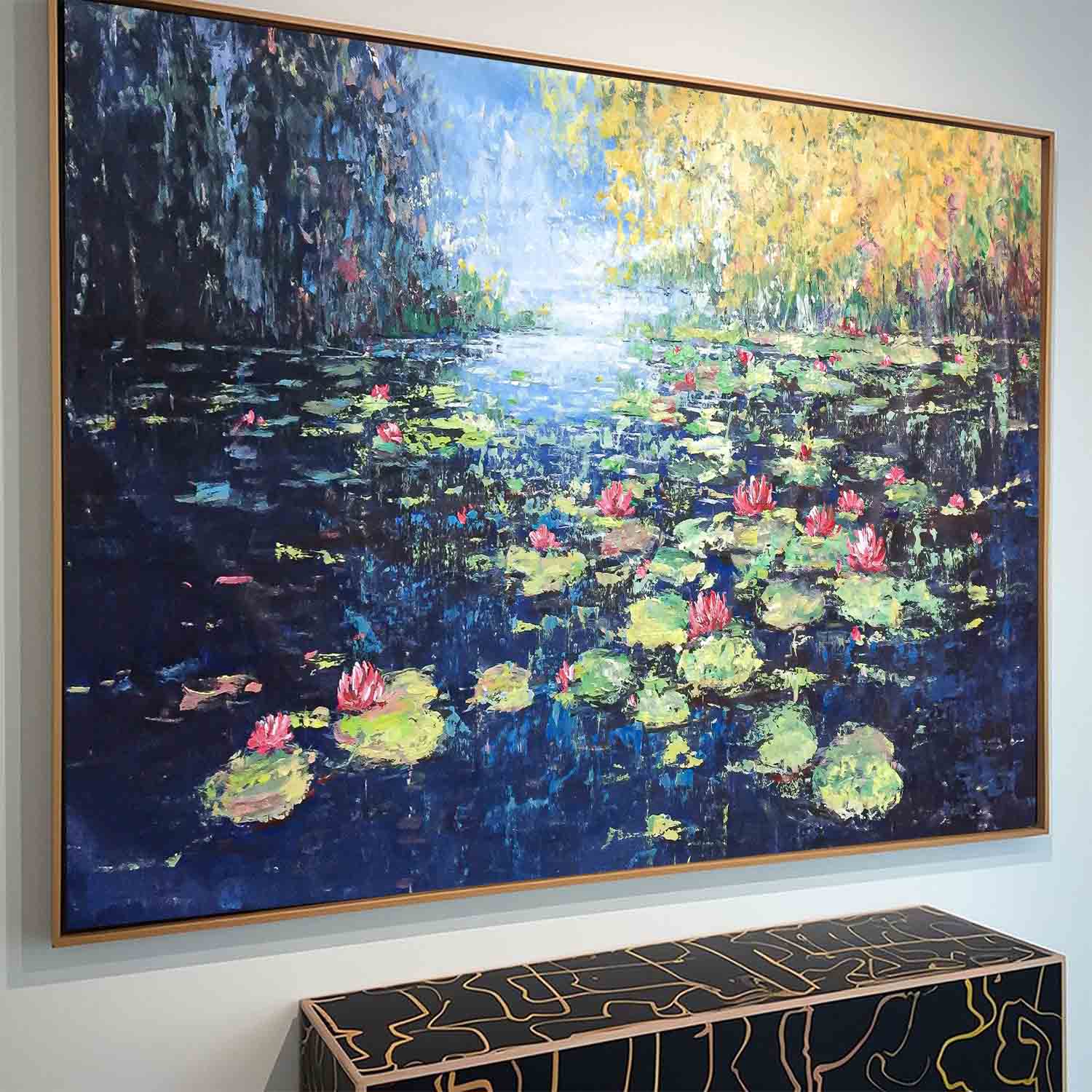 Wall Art Impressionist Water Lily Elegant Modern