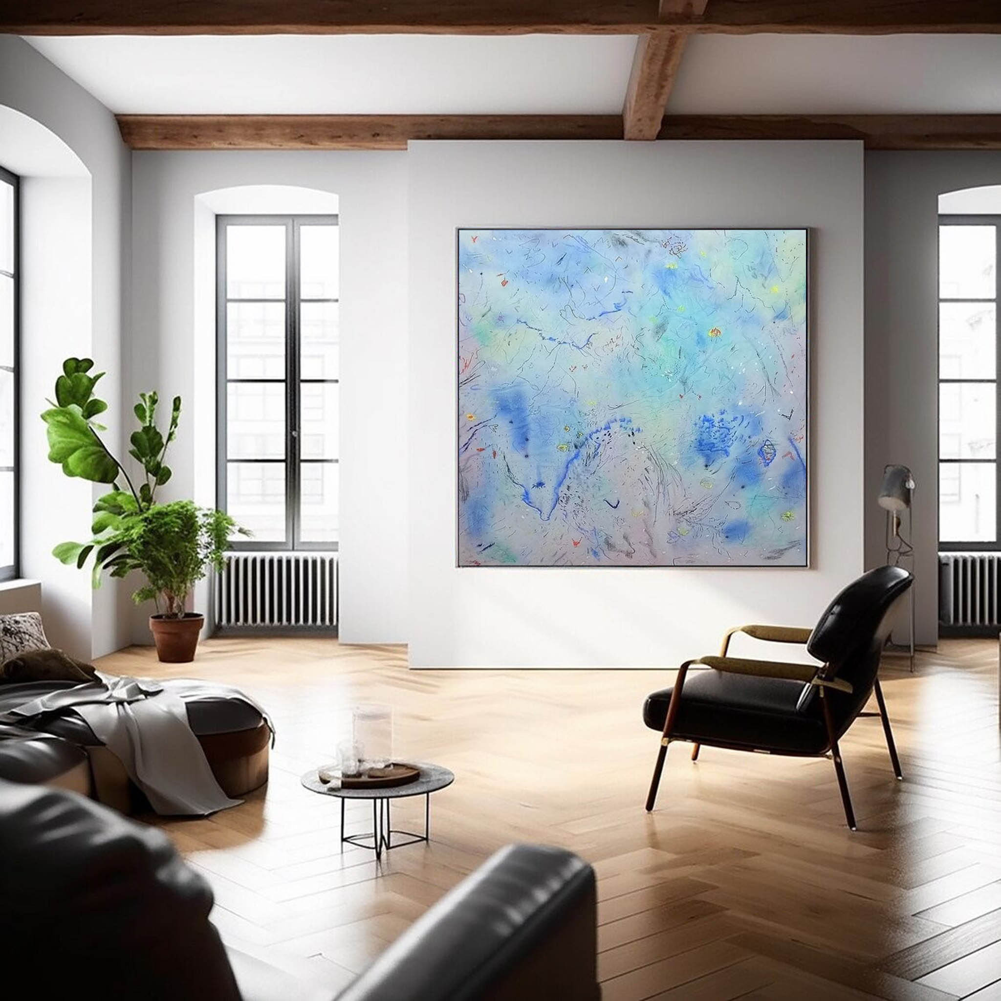 Wall Art Abstract Modern Color Gradient