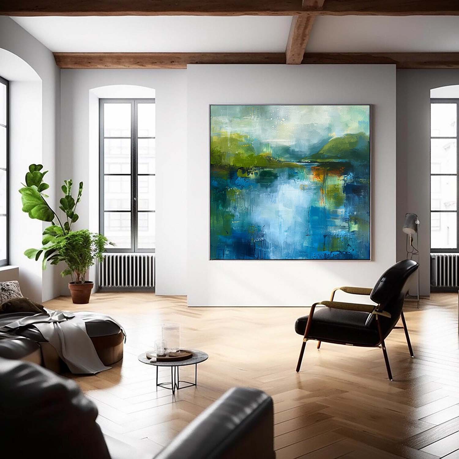 Wall Art Abstract Reflection Expressionist Landscape