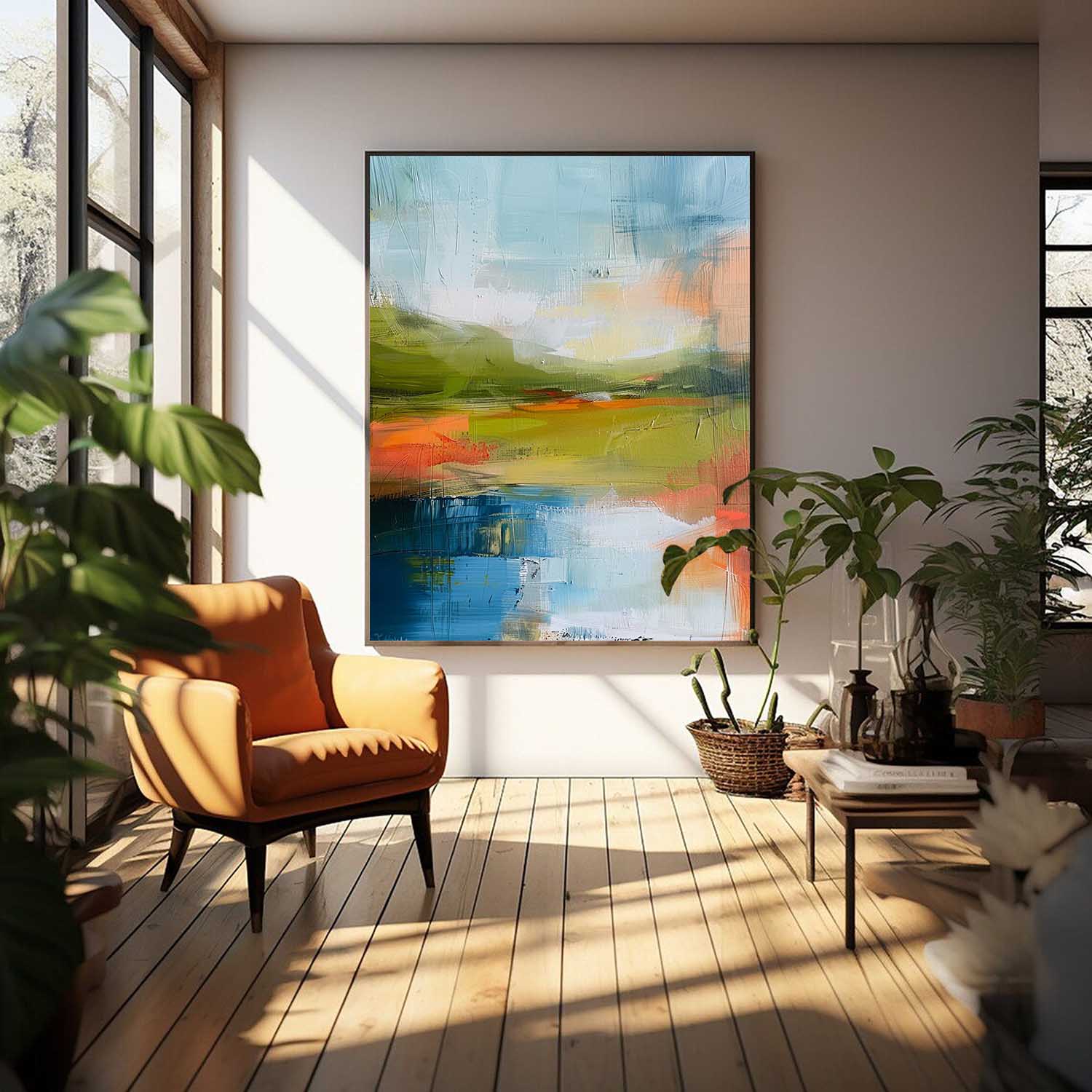 Wall Art Abstract Gentle Healing Modern Landscape