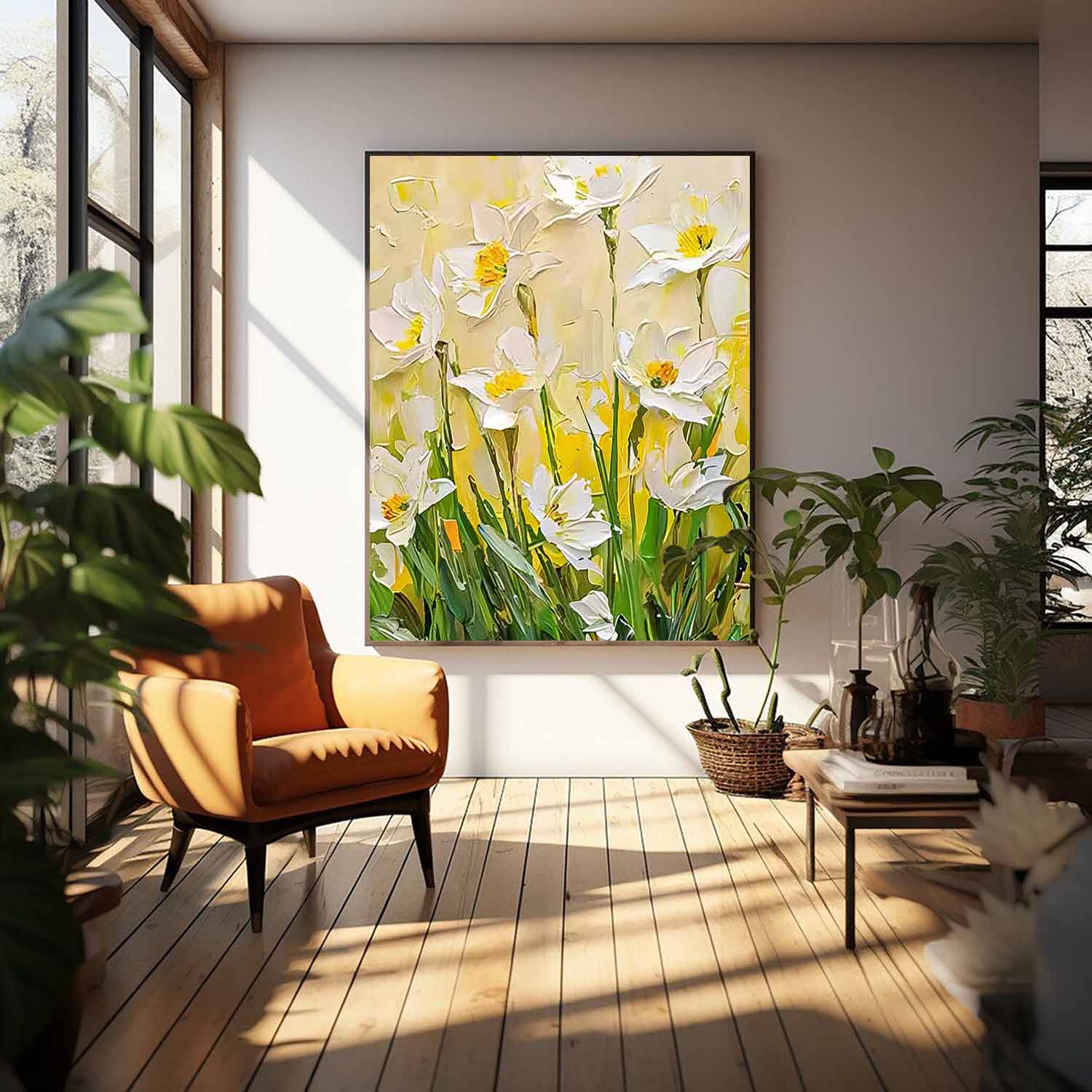 Wall Art Impressionist Flower Vibrant Cheerful