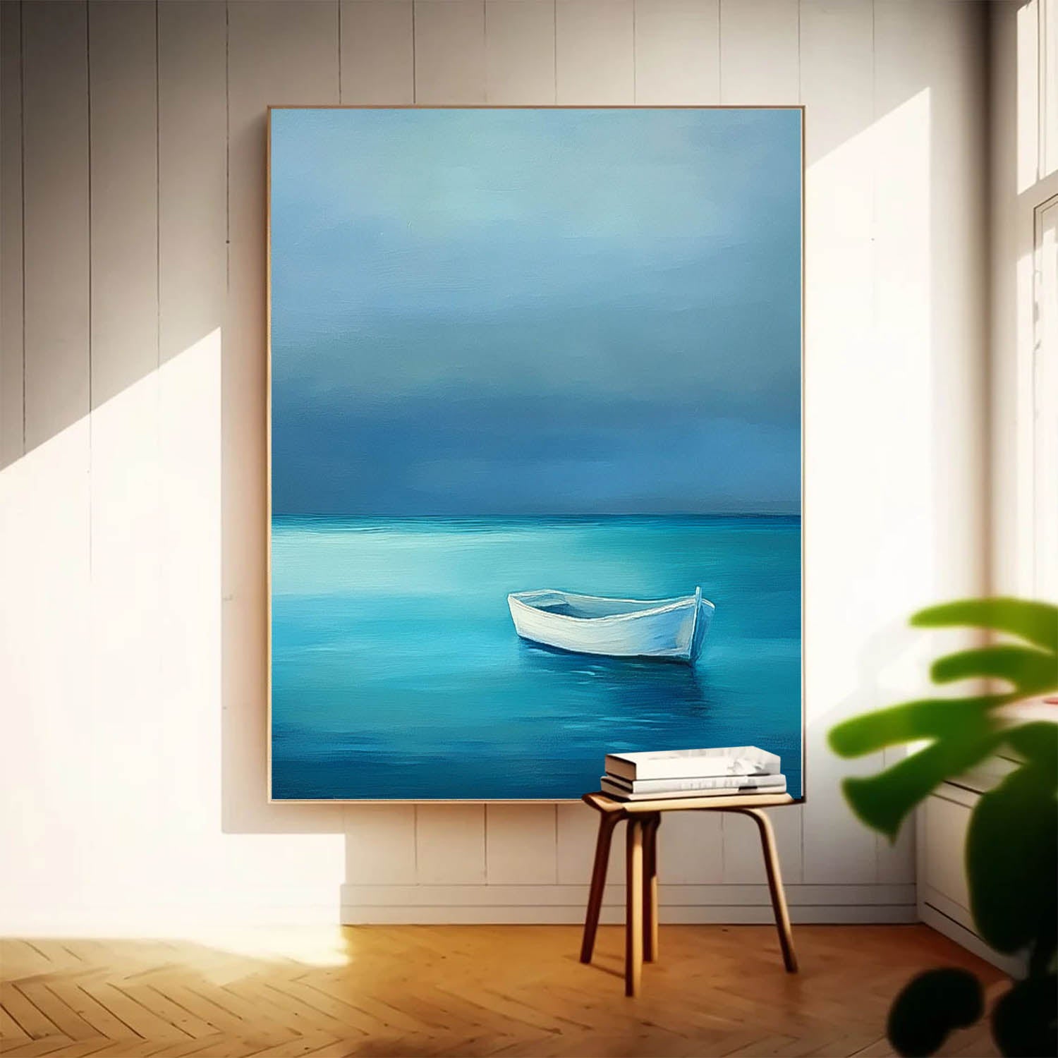 Wall Art Landscape Serene Solitary Boat Seascape