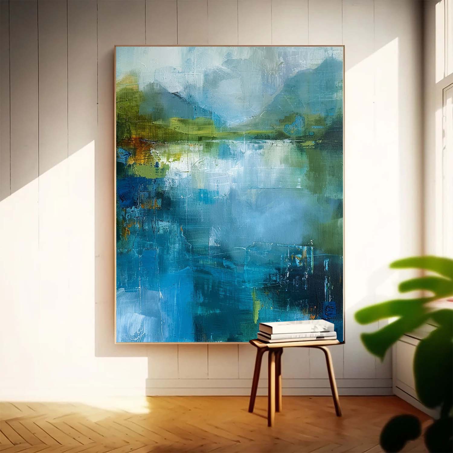 Wall Art Abstract Morandi Blended Soft Lake