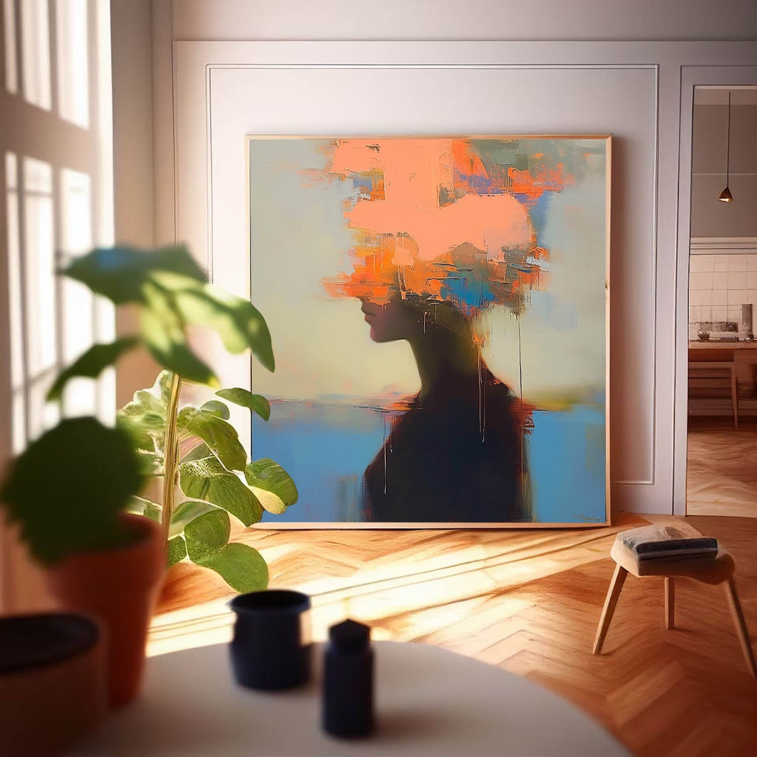 Wall Art People Contemporary Serene Painterly