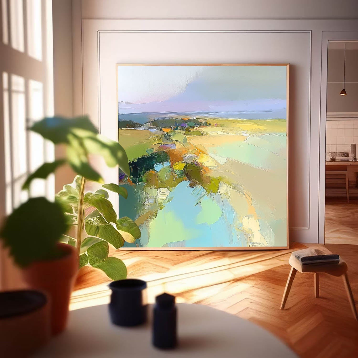 Wall Art Abstract Field Coastal Landscape