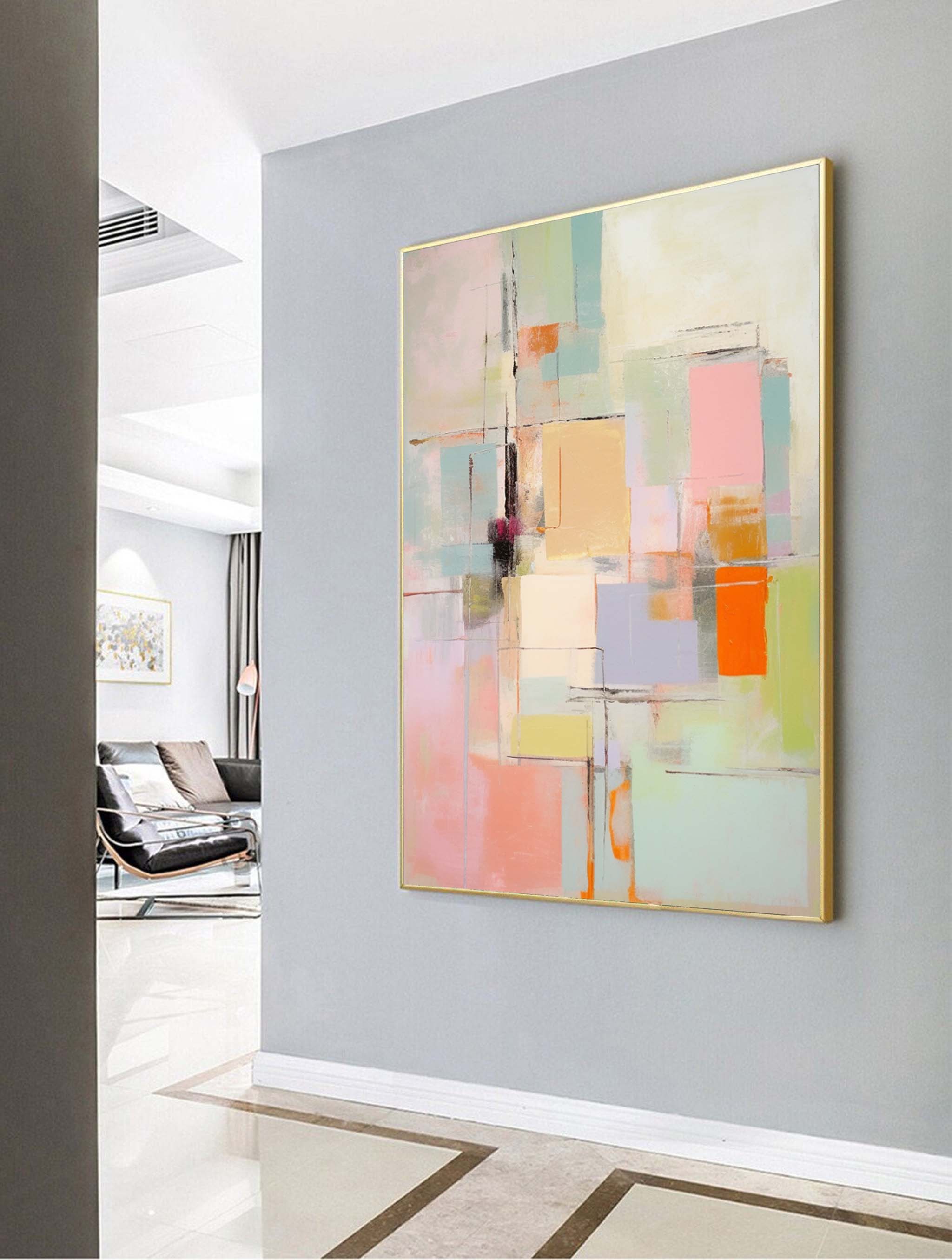 Wall Art Playful Abstract Elegant Pastel