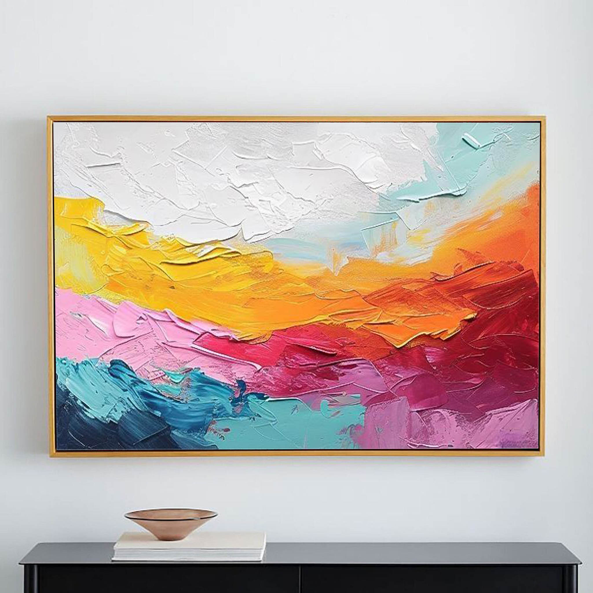 Wall Art Multicolor Abstract Energetic Modern