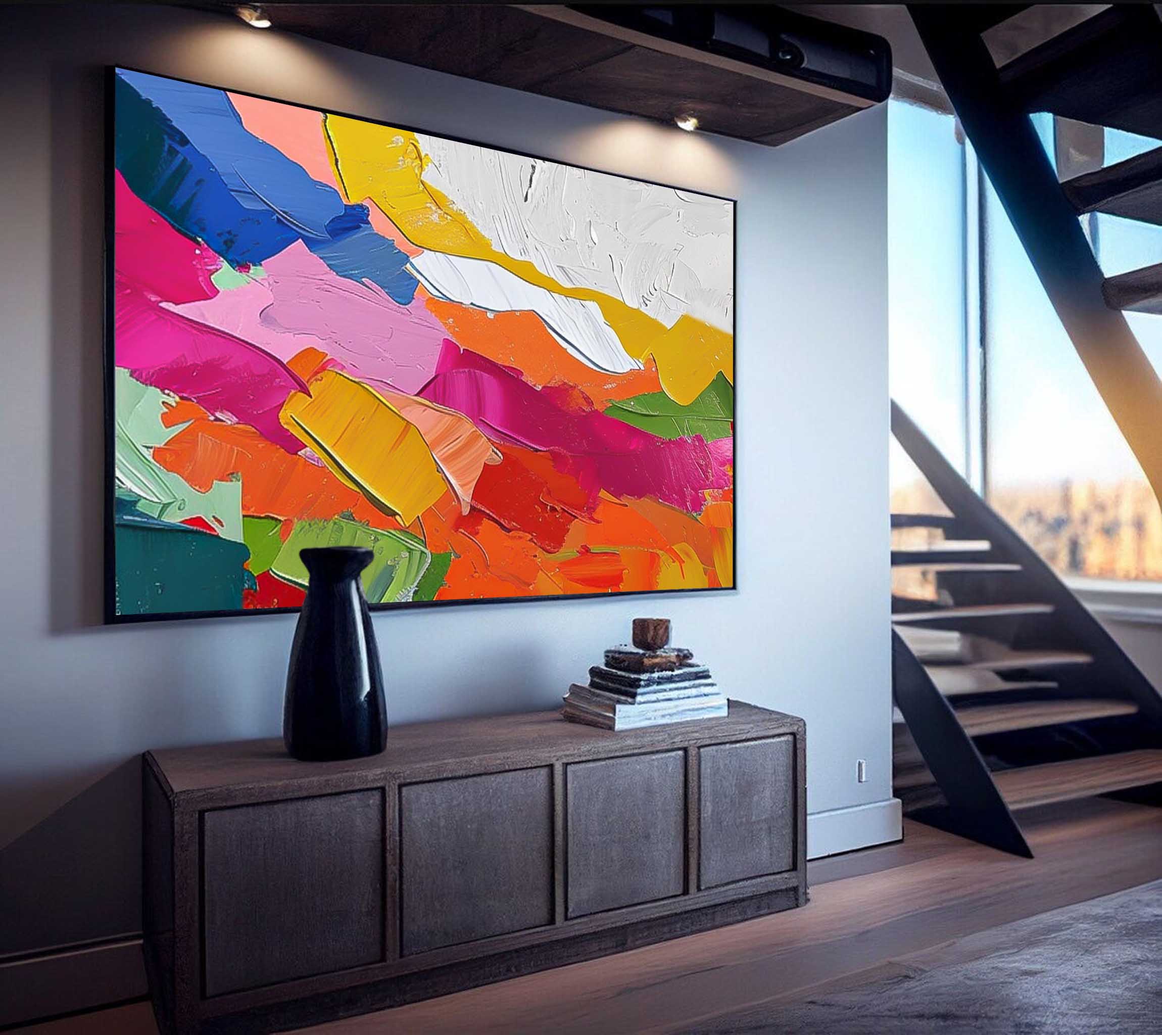 Wall Art Impasto Abstract Lively Dynamic