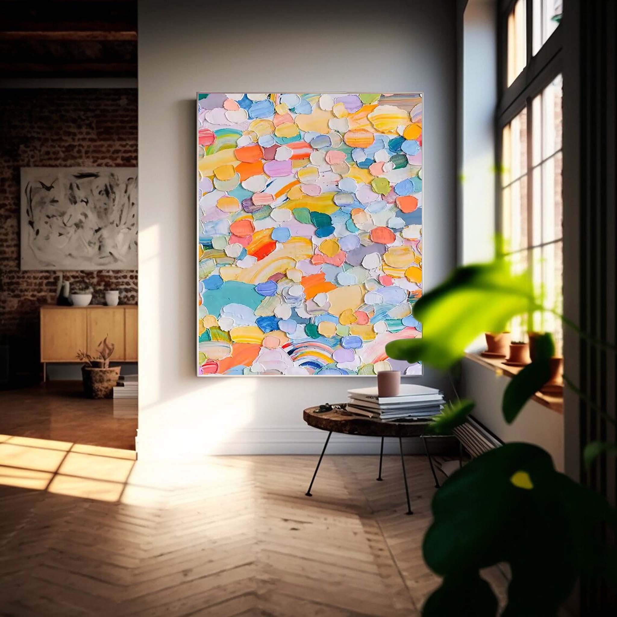 Wall Art Abstract Energetic Impasto Colorful